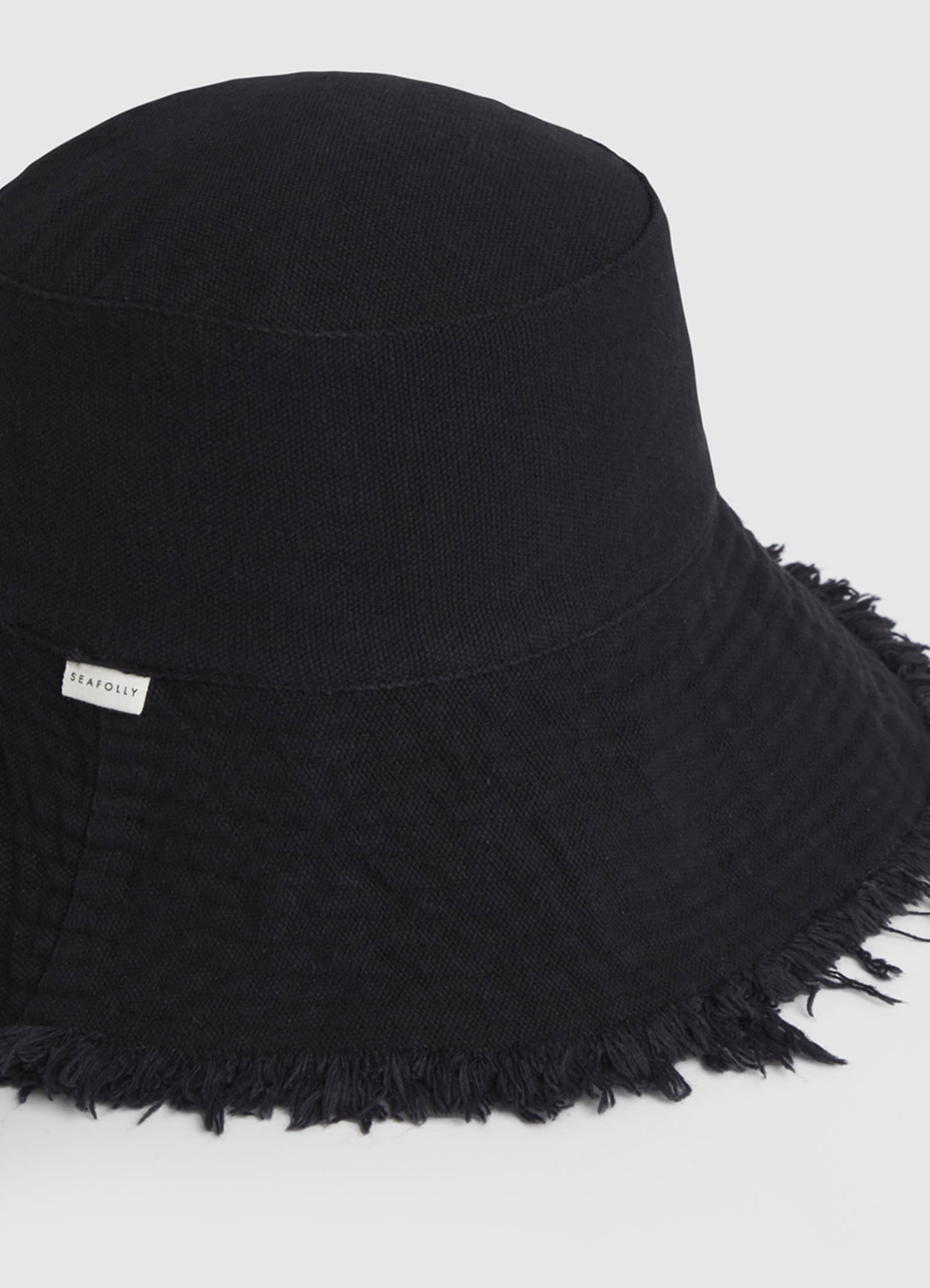 Fringe Bucket Hat - Black - Image 3