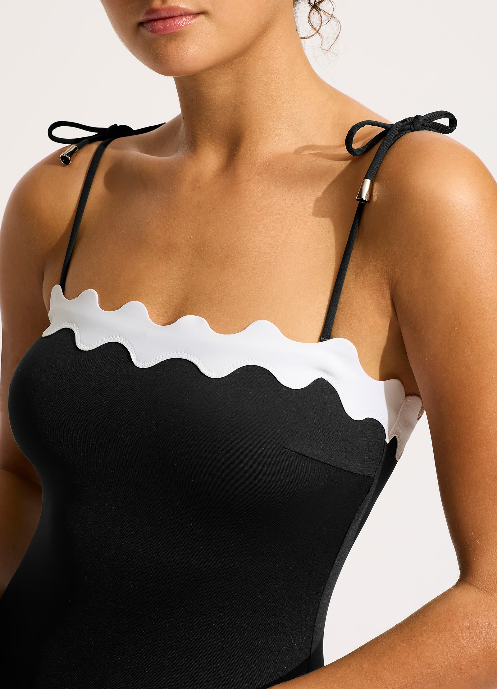 Gia Ric Rac Bandeau One Piece  - Black - Image 4