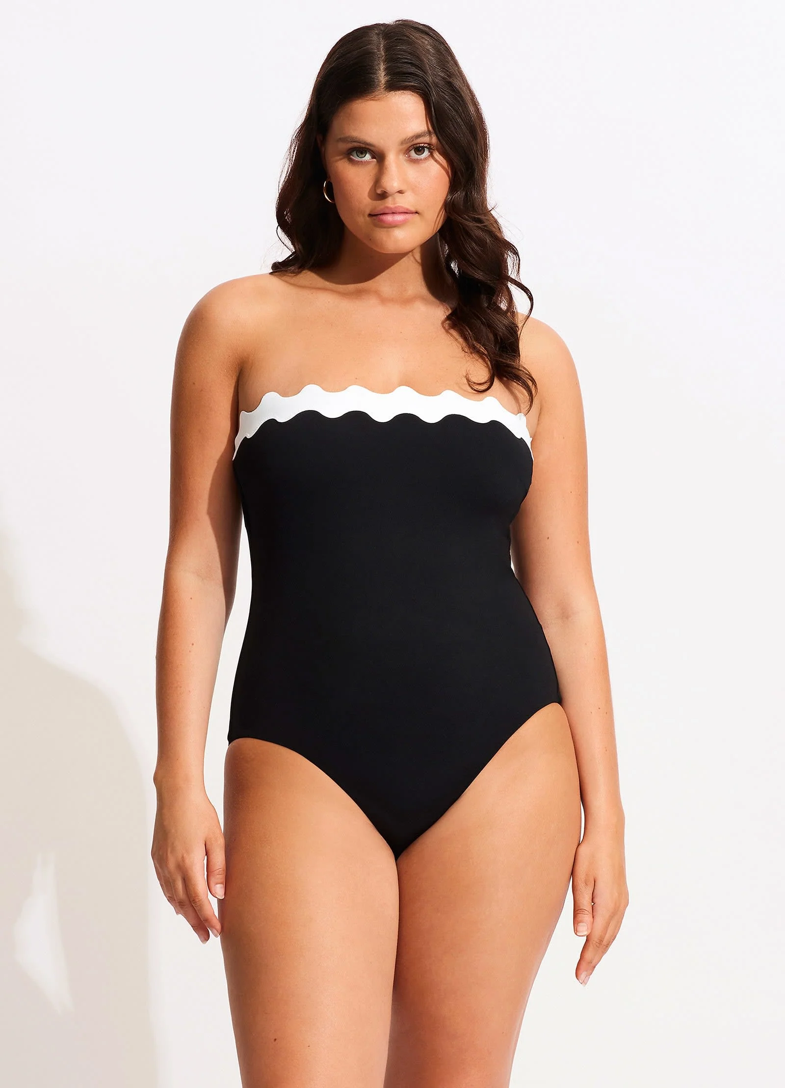 Gia Ric Rac Bandeau One Piece  - Black - Image 5