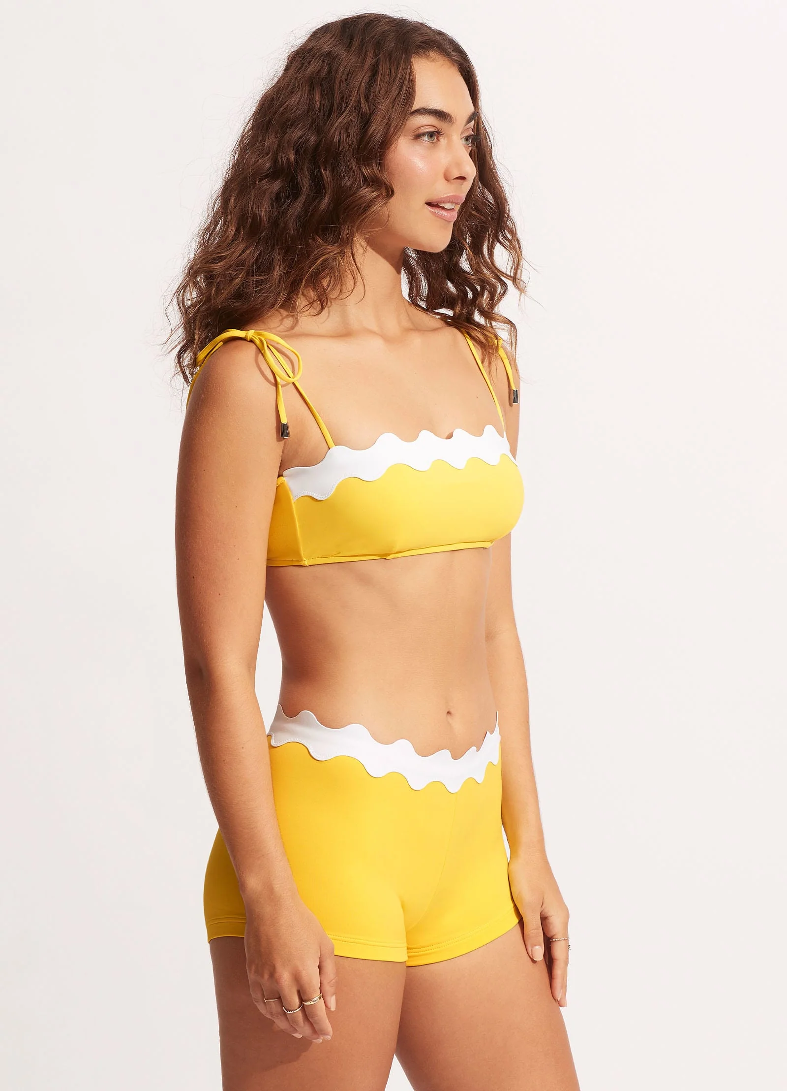 Gia Ric Rac Boyleg Bikini Bottom - Citron - Image 3