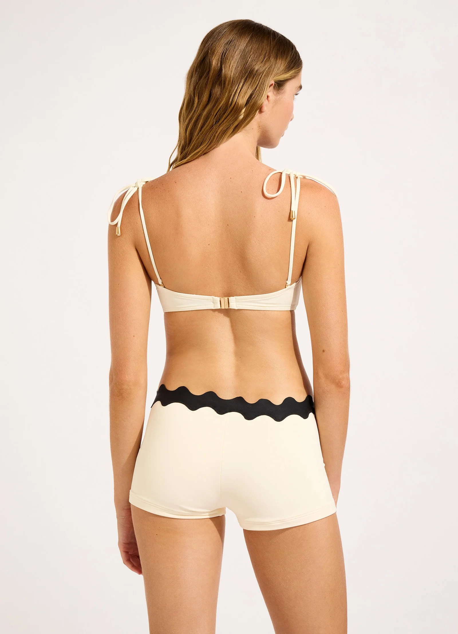 Gia Ric Rac Bustier Bandeau Bikini Top - Ecru - Image 4