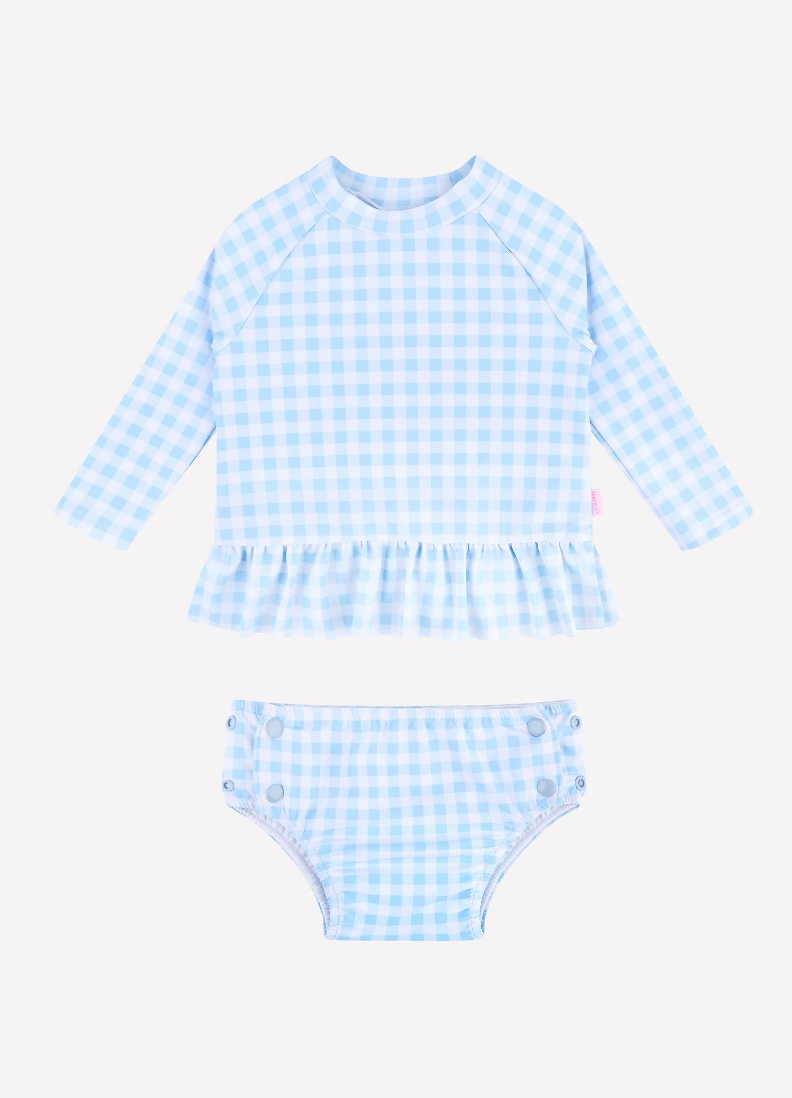 Gingham Rashie Set - Placid Blue - Image 3