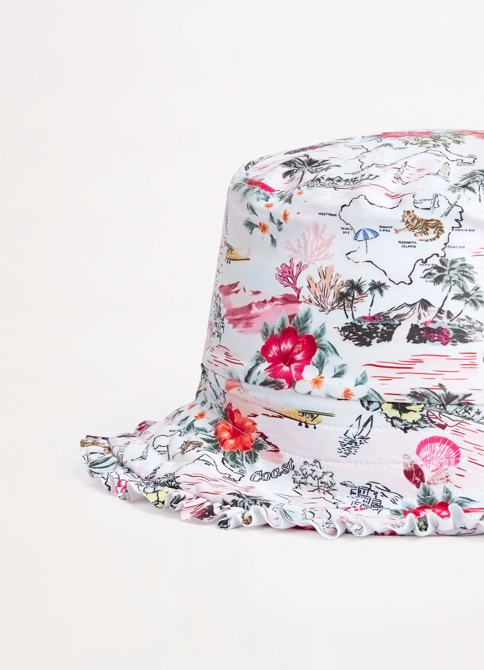 Girls Coast To Coast Bucket Hat  - Pink Coast - Image 3