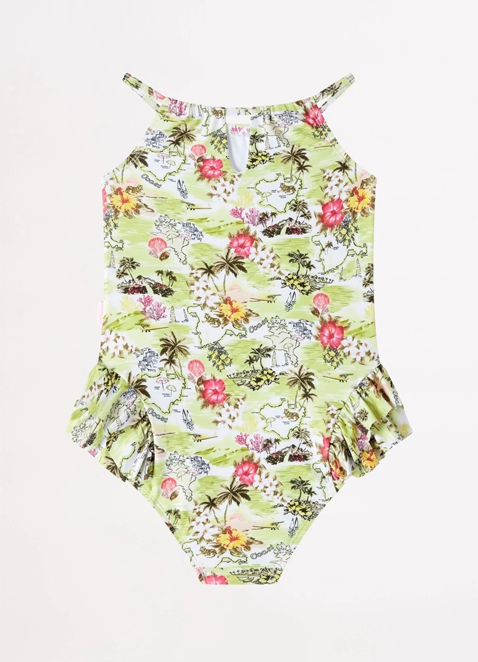 Girls Coast To Coast Halter Neck One  - Lime Coast - Image 4