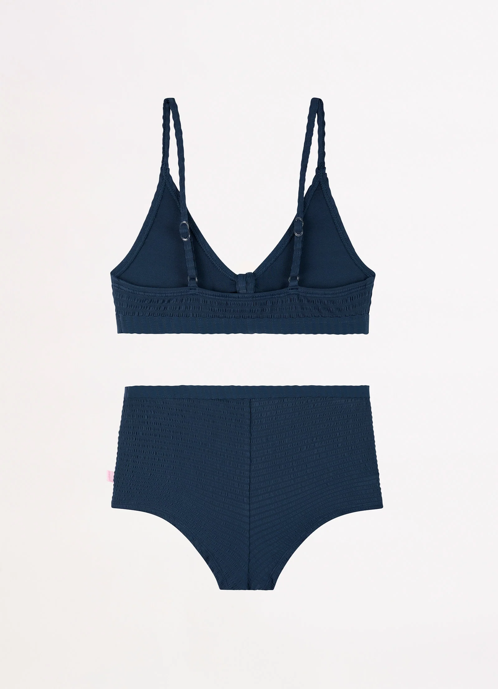 Girls Lemon Soda Triangle Bikini Set - Navy - Image 2