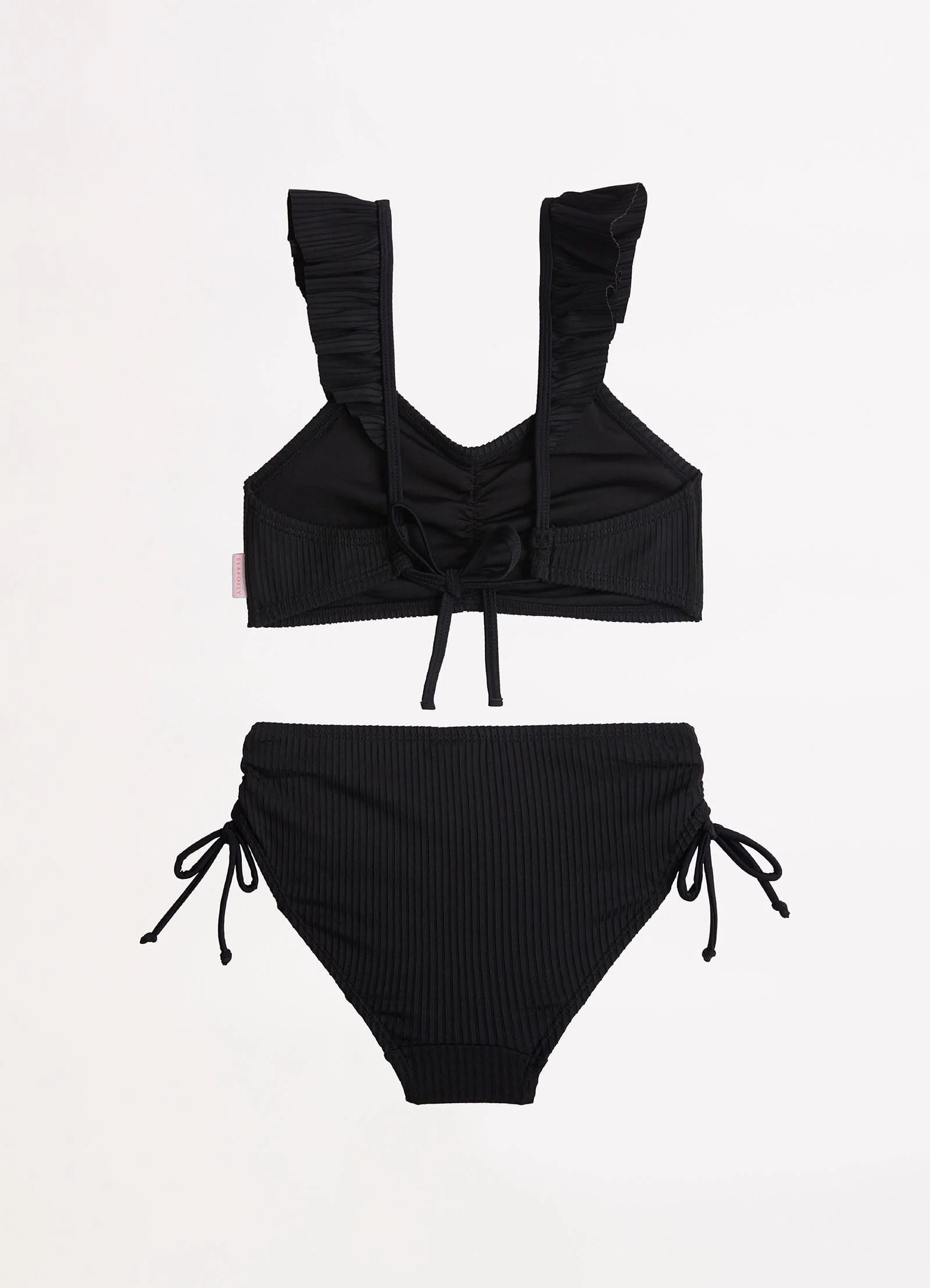 Girls Ruffle Bikini  - Black - Image 2