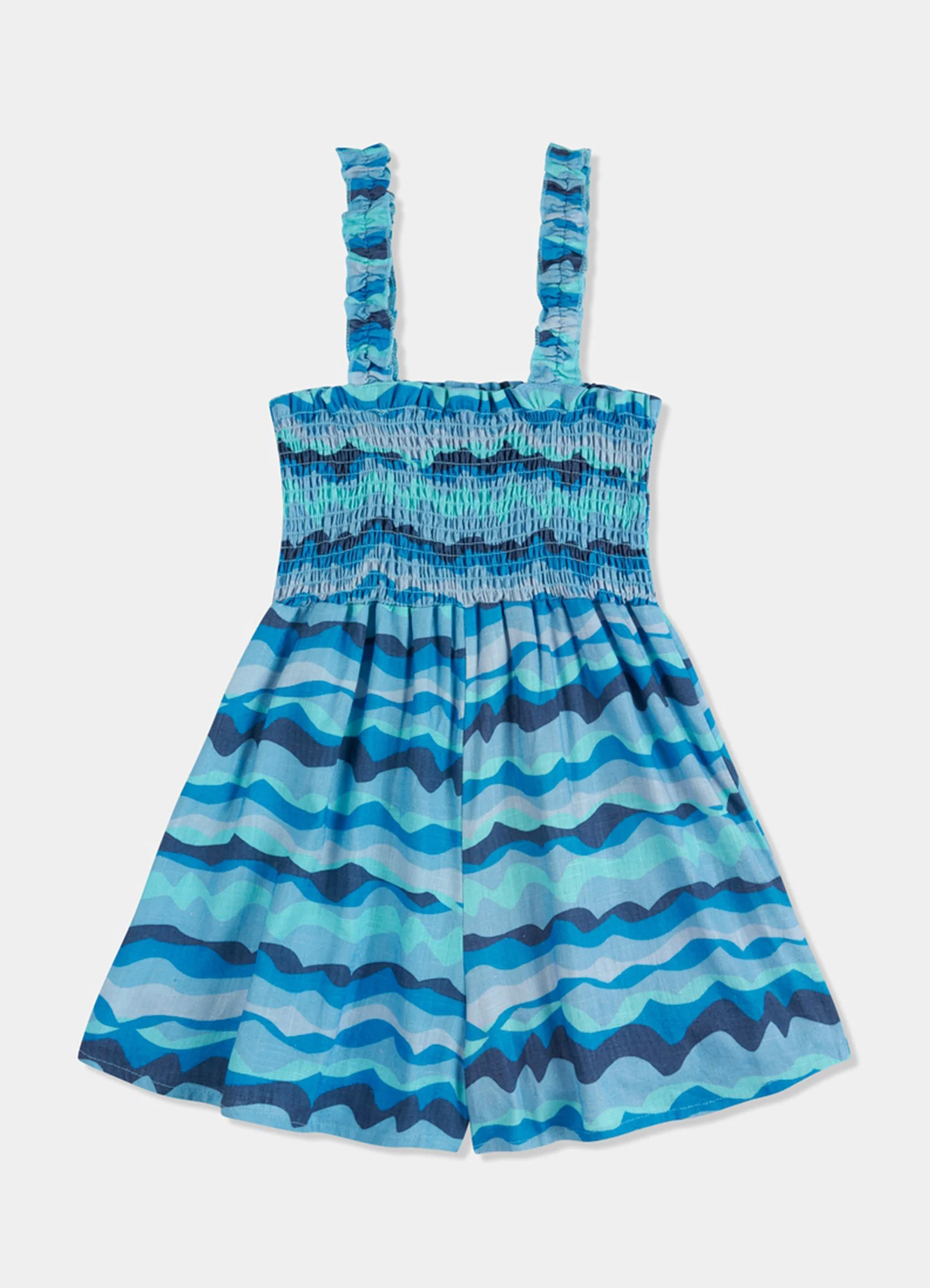 Girls Shirred Playsuit  - Poolside - Image 2