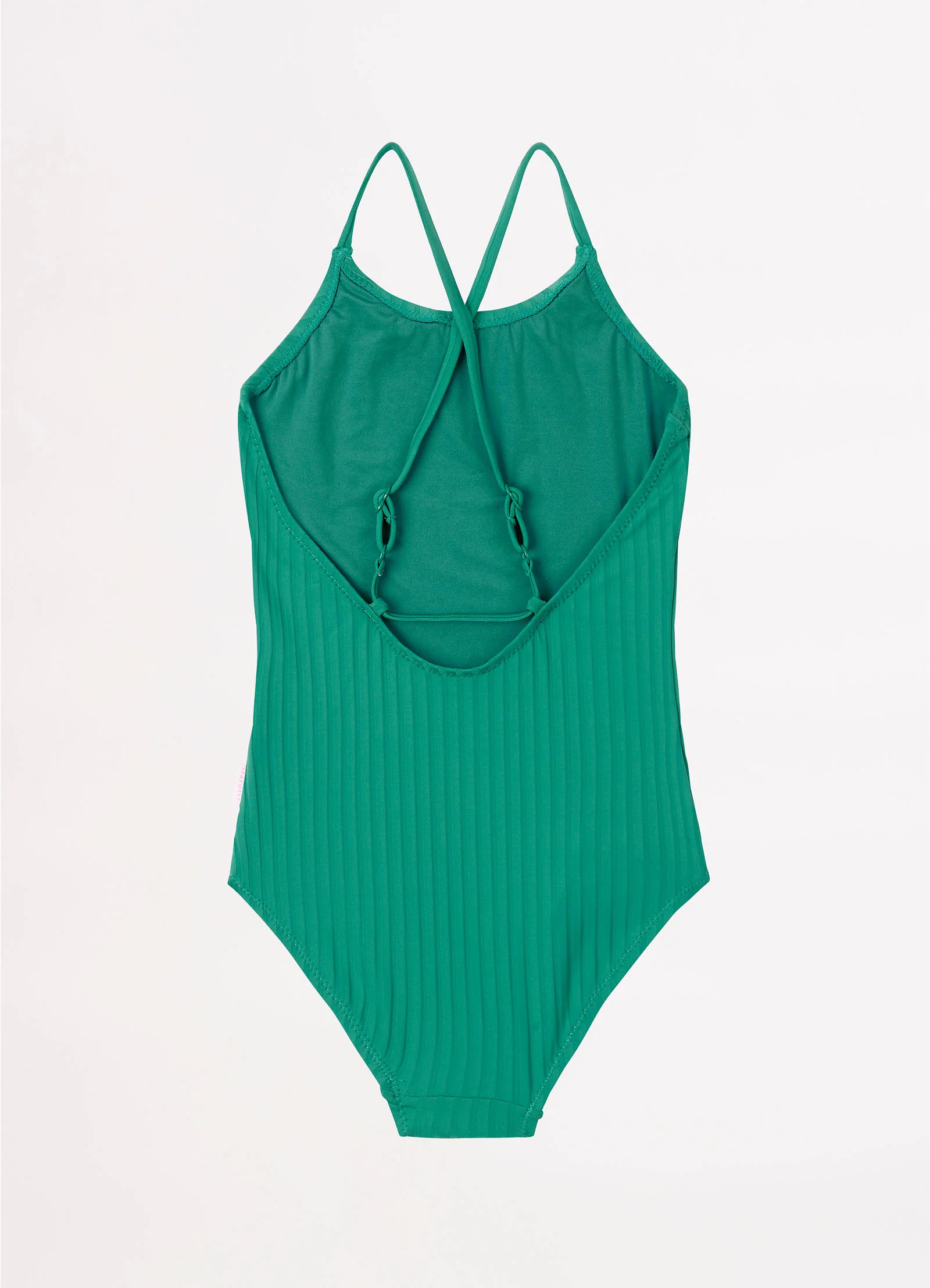Girls Summer Essential Crossover Strap One Piece - Forest - Image 2