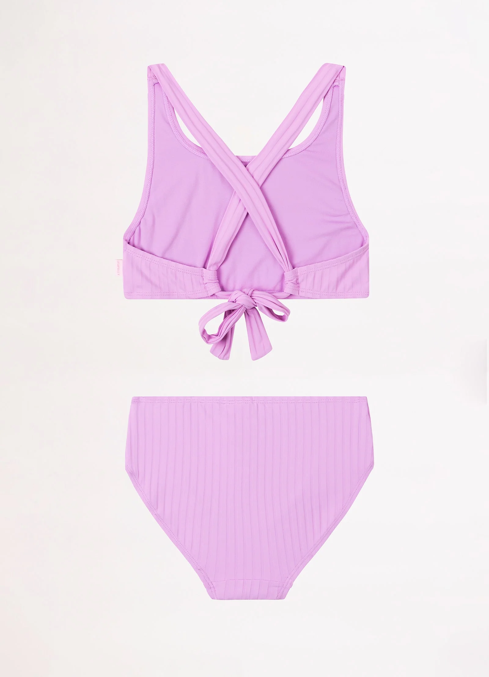 Girls Summer Essential Tie Back Bikini - Violet - Image 3