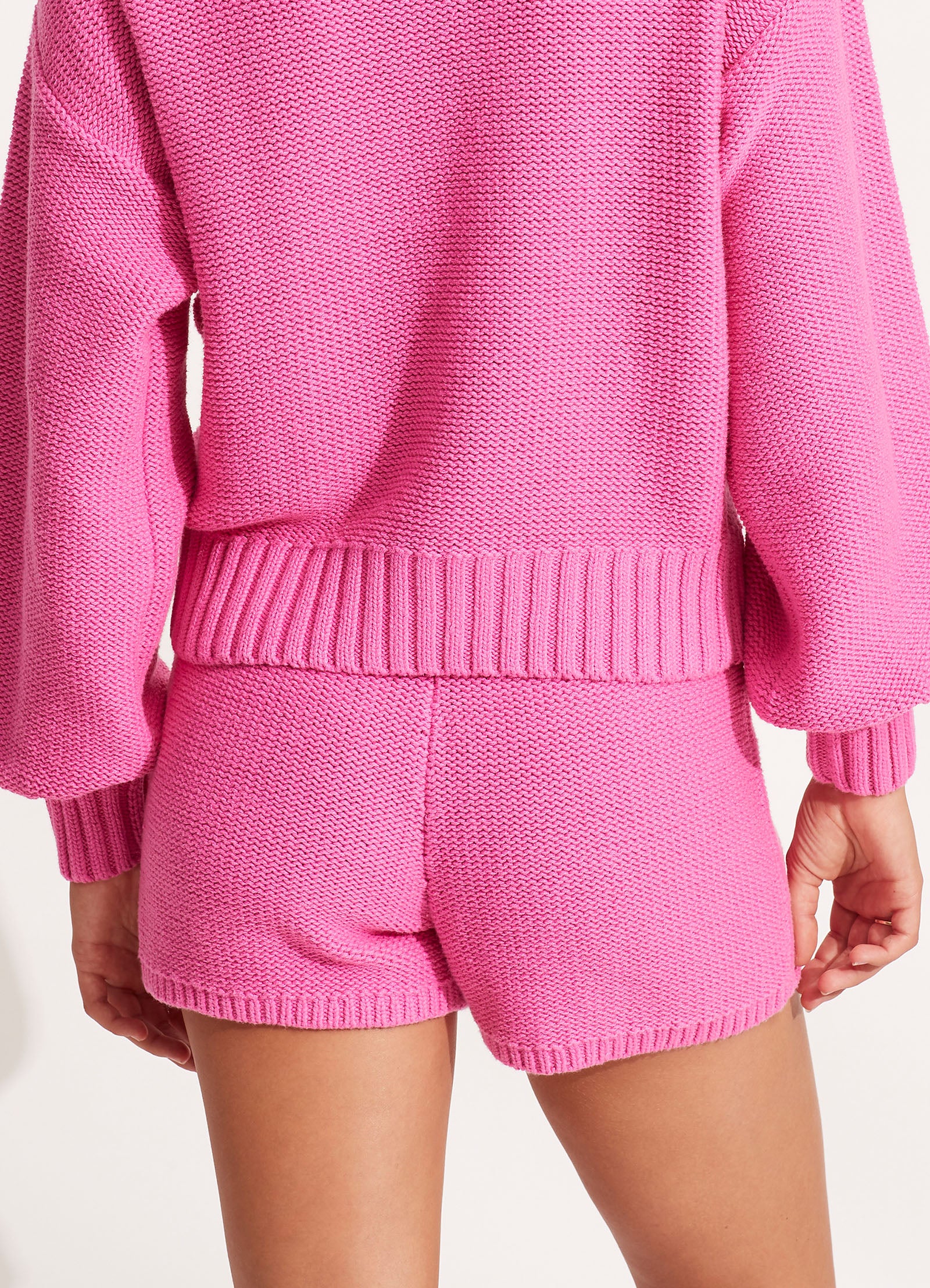 Husk Chunky Knit Short - Pink - Image 4