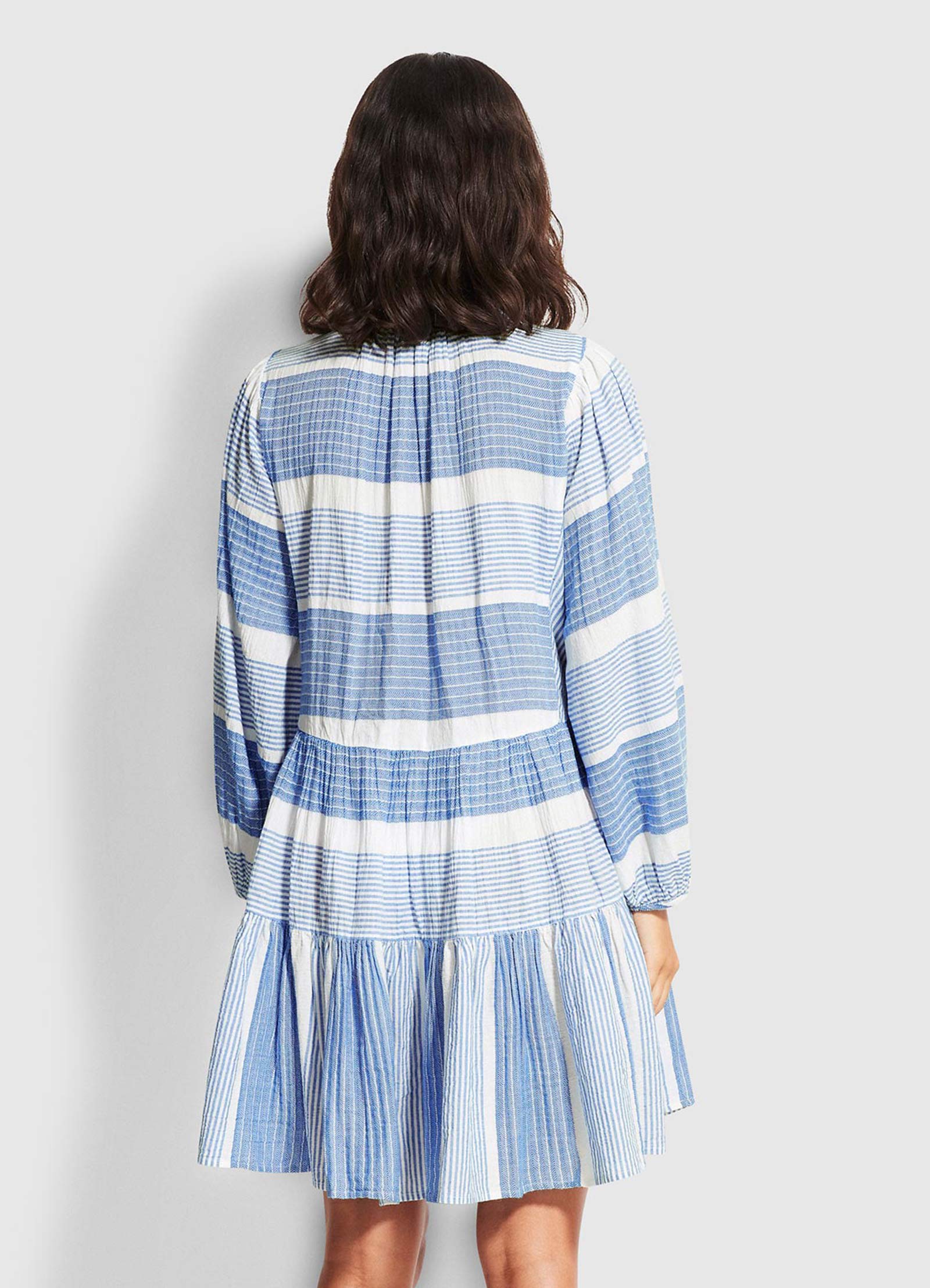 Jacquard Dress  - Blue - Image 4