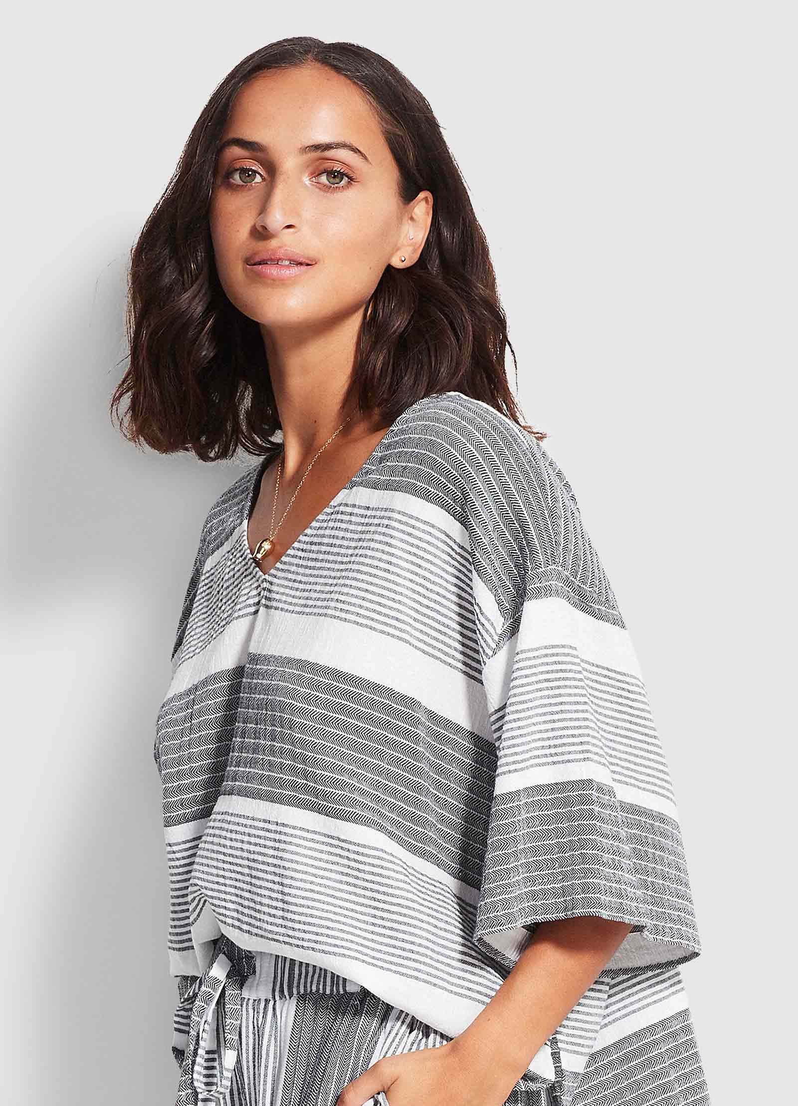Jacquard Top  - Black - Image 2