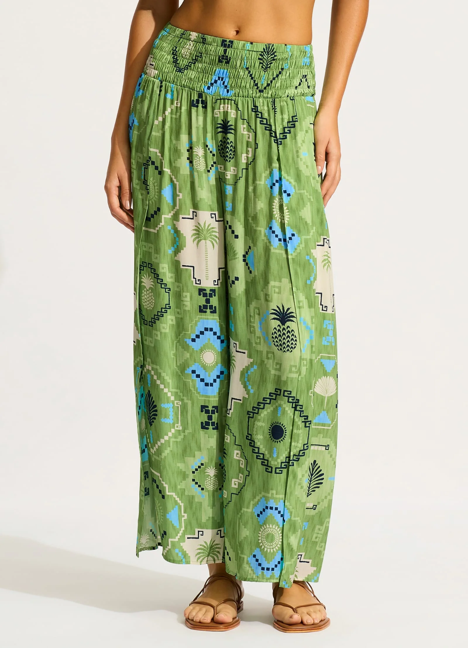 Kasbah Shirring Pant - Sage - Image 2