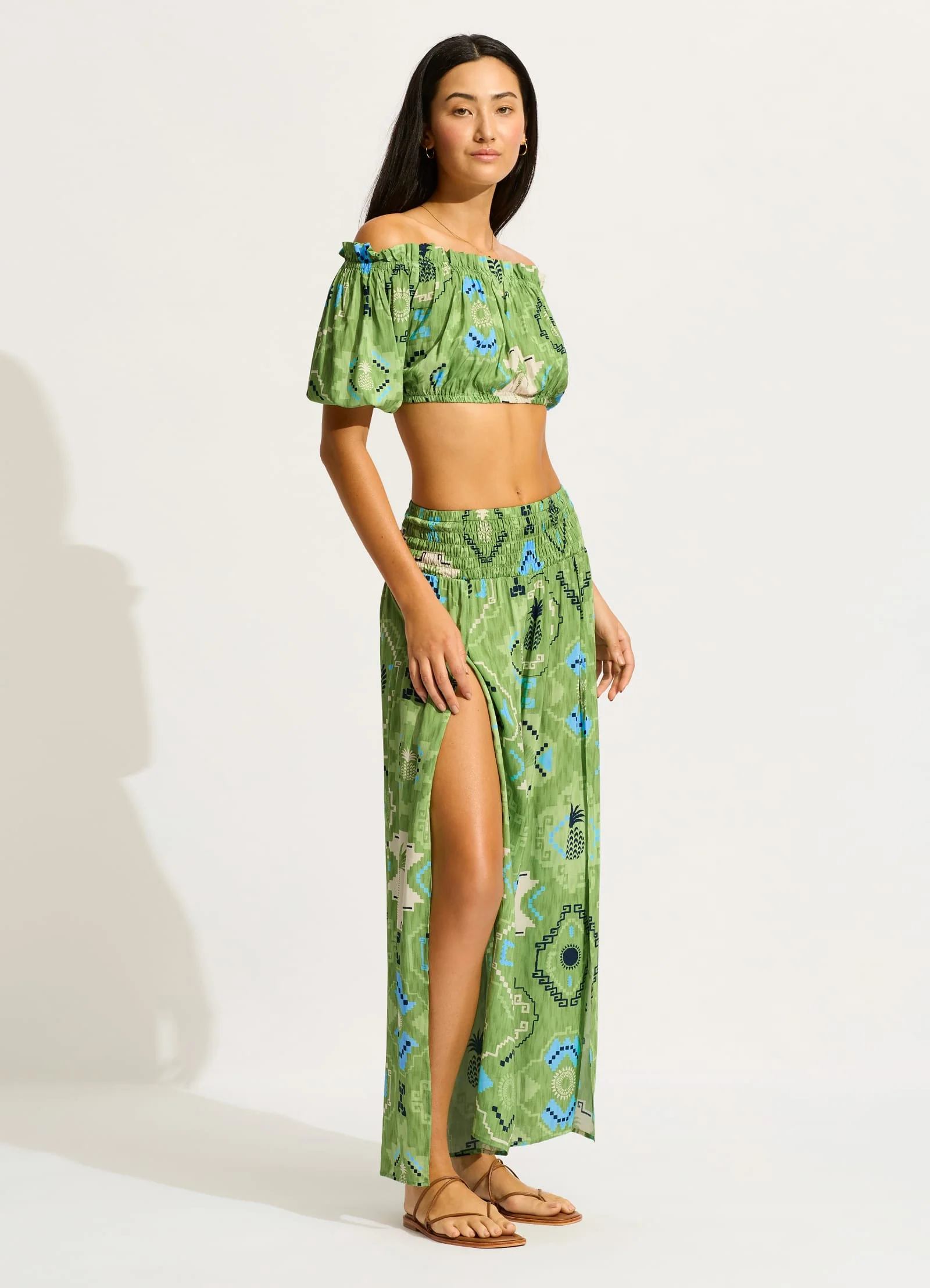 Kasbah Shirring Pant - Sage - Image 3