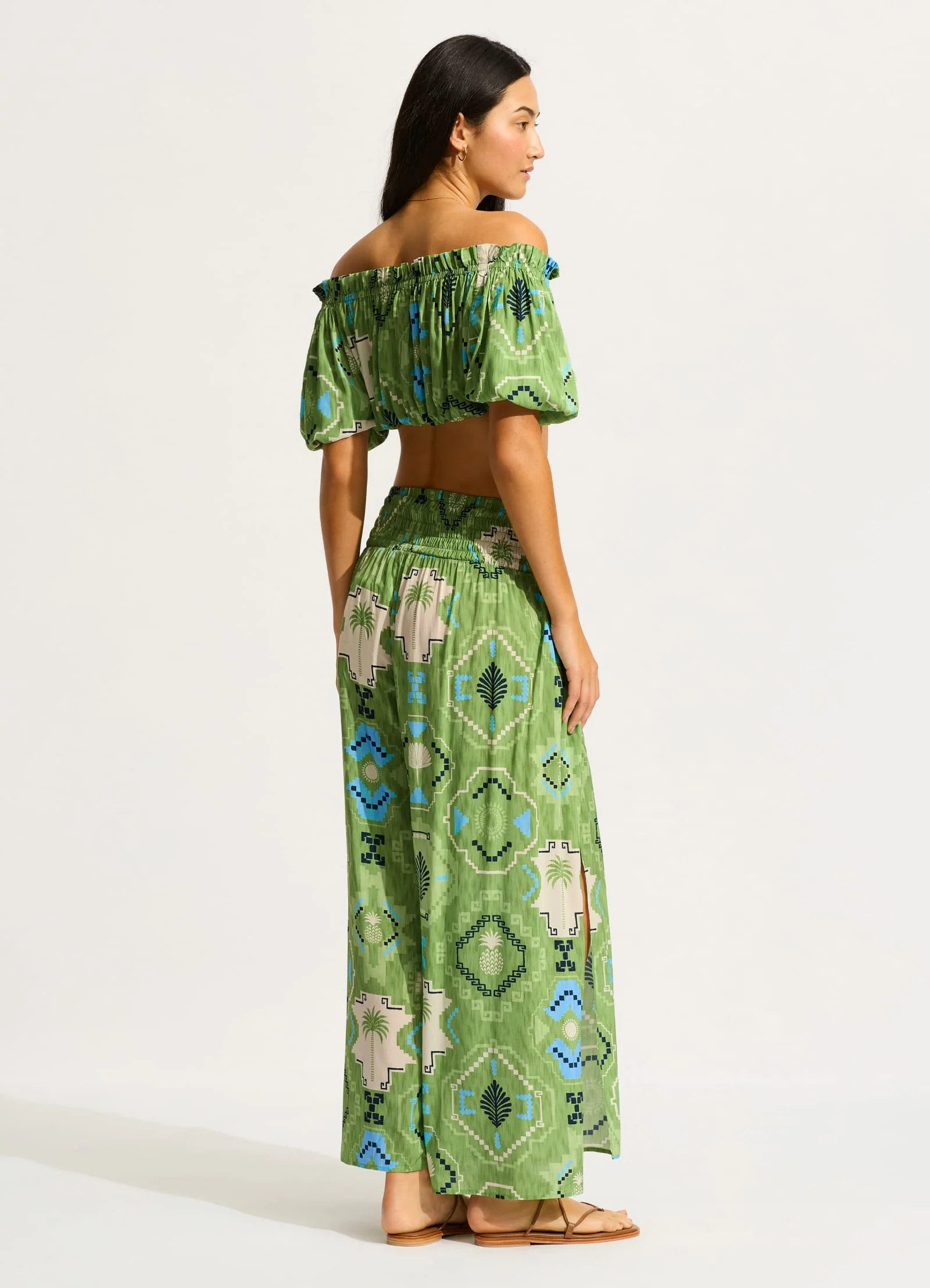 Kasbah Shirring Pant - Sage - Image 4