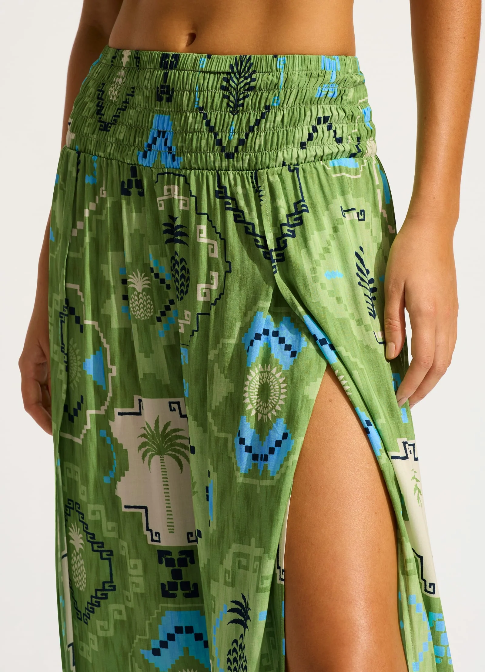Kasbah Shirring Pant - Sage - Image 5
