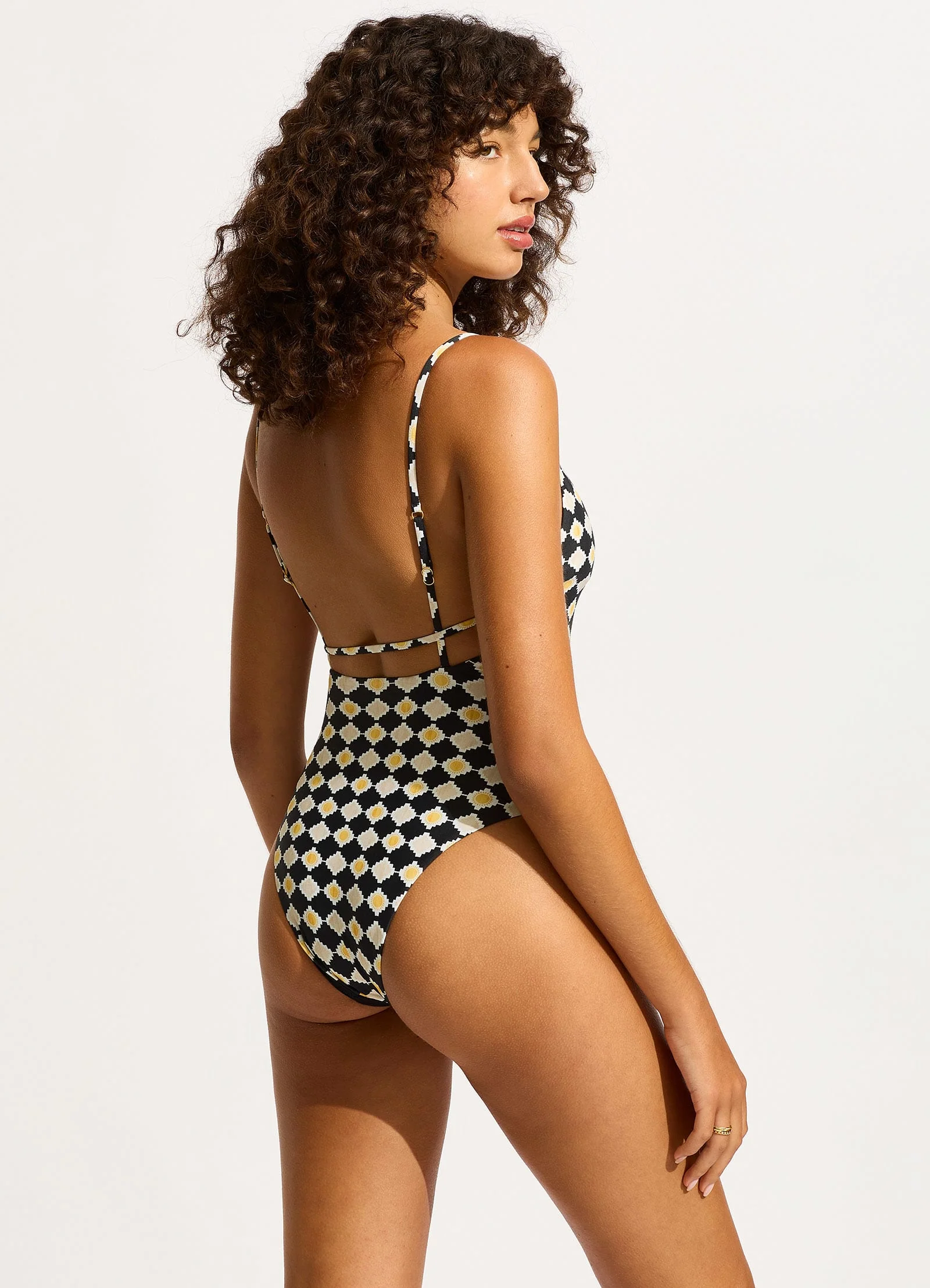 Kasbah V Neck One Piece - Black - Image 3