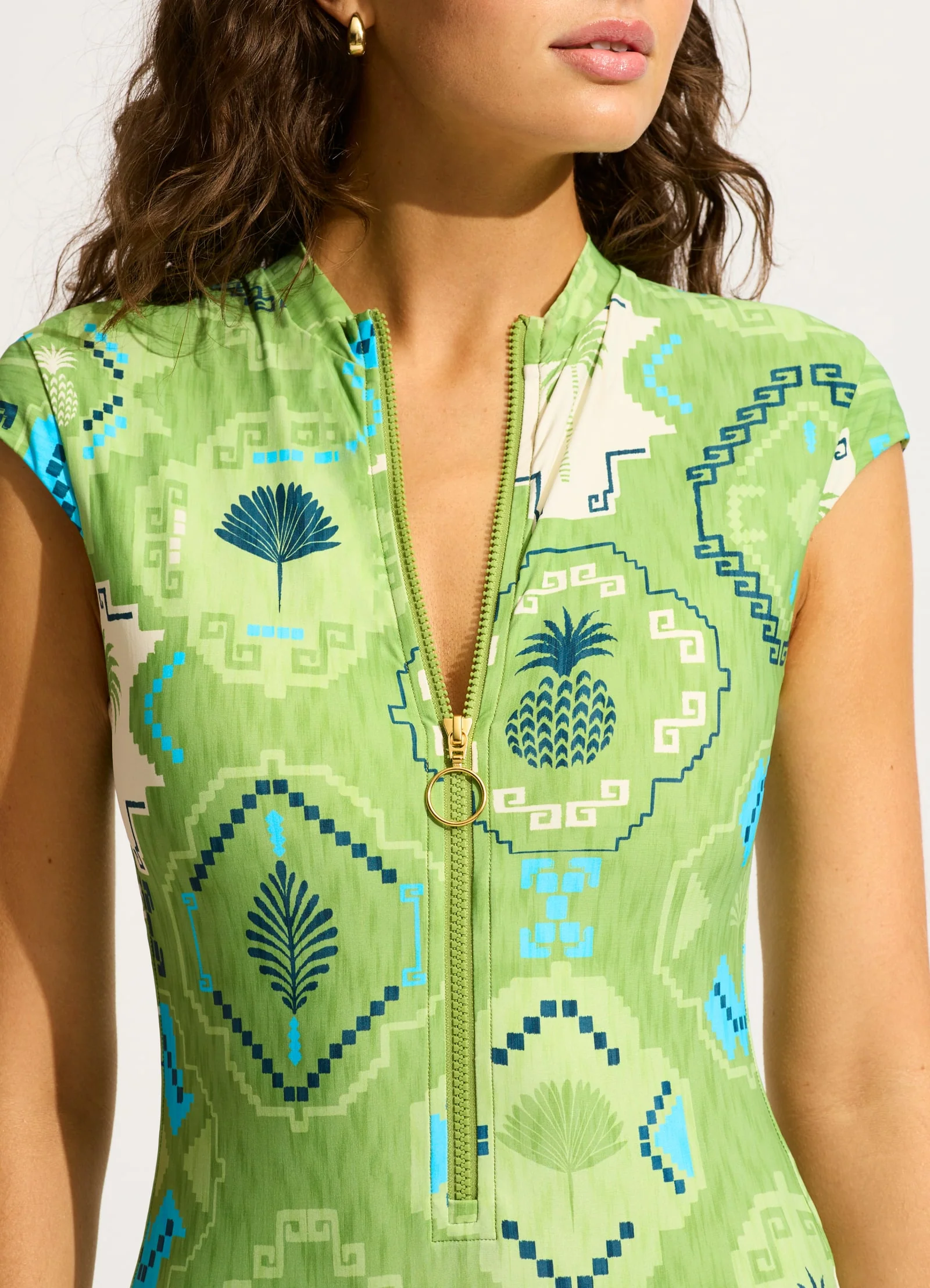 Kasbah Zip Front One Piece - Sage - Image 4