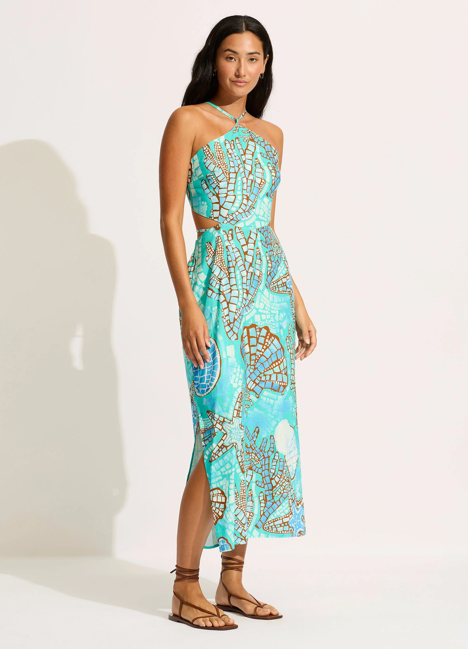 La Mer Cut Out Maxi Dress - Aquatic Blue - Image 2