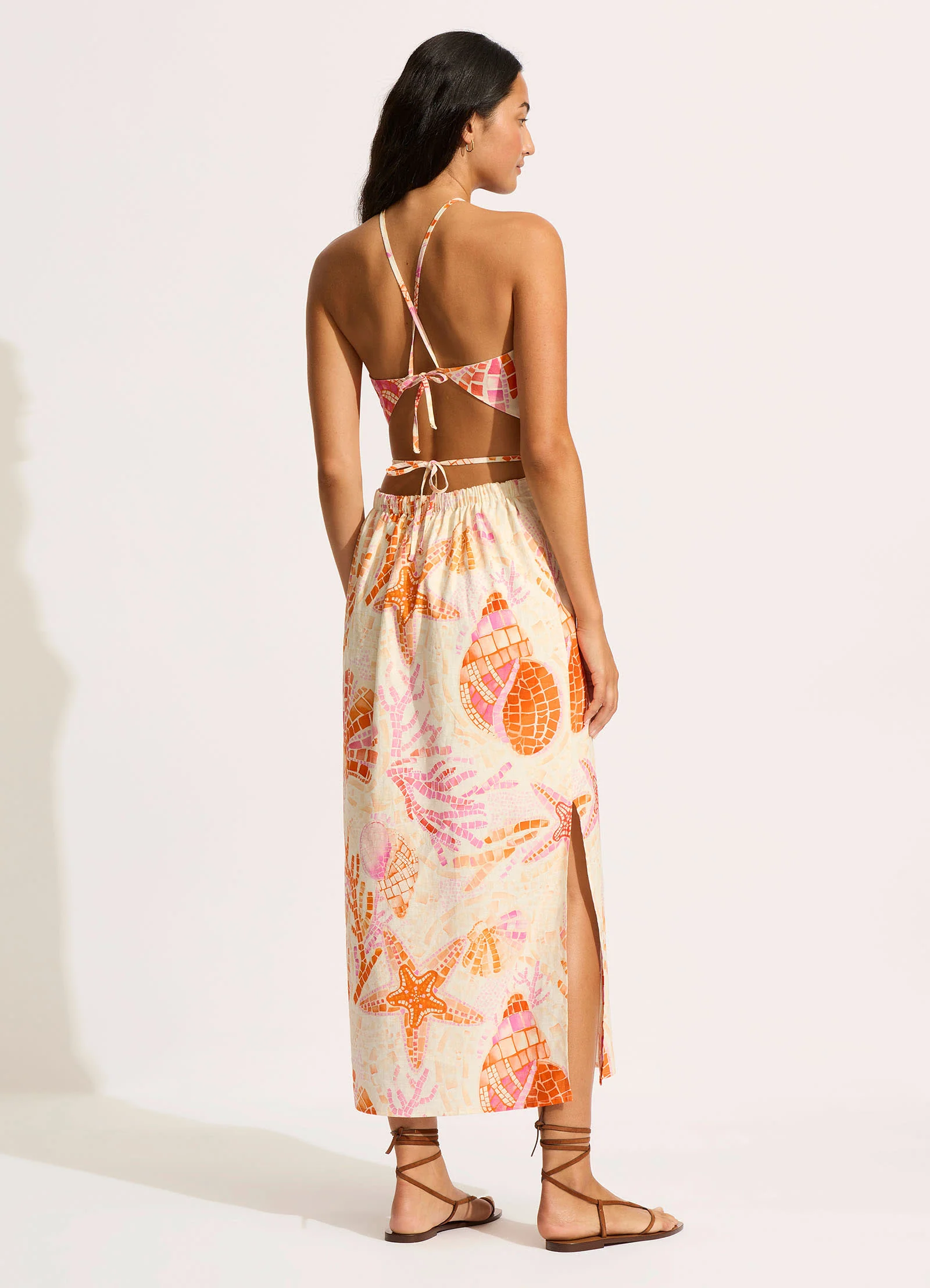 La Mer Cut Out Maxi Dress - White - Image 3