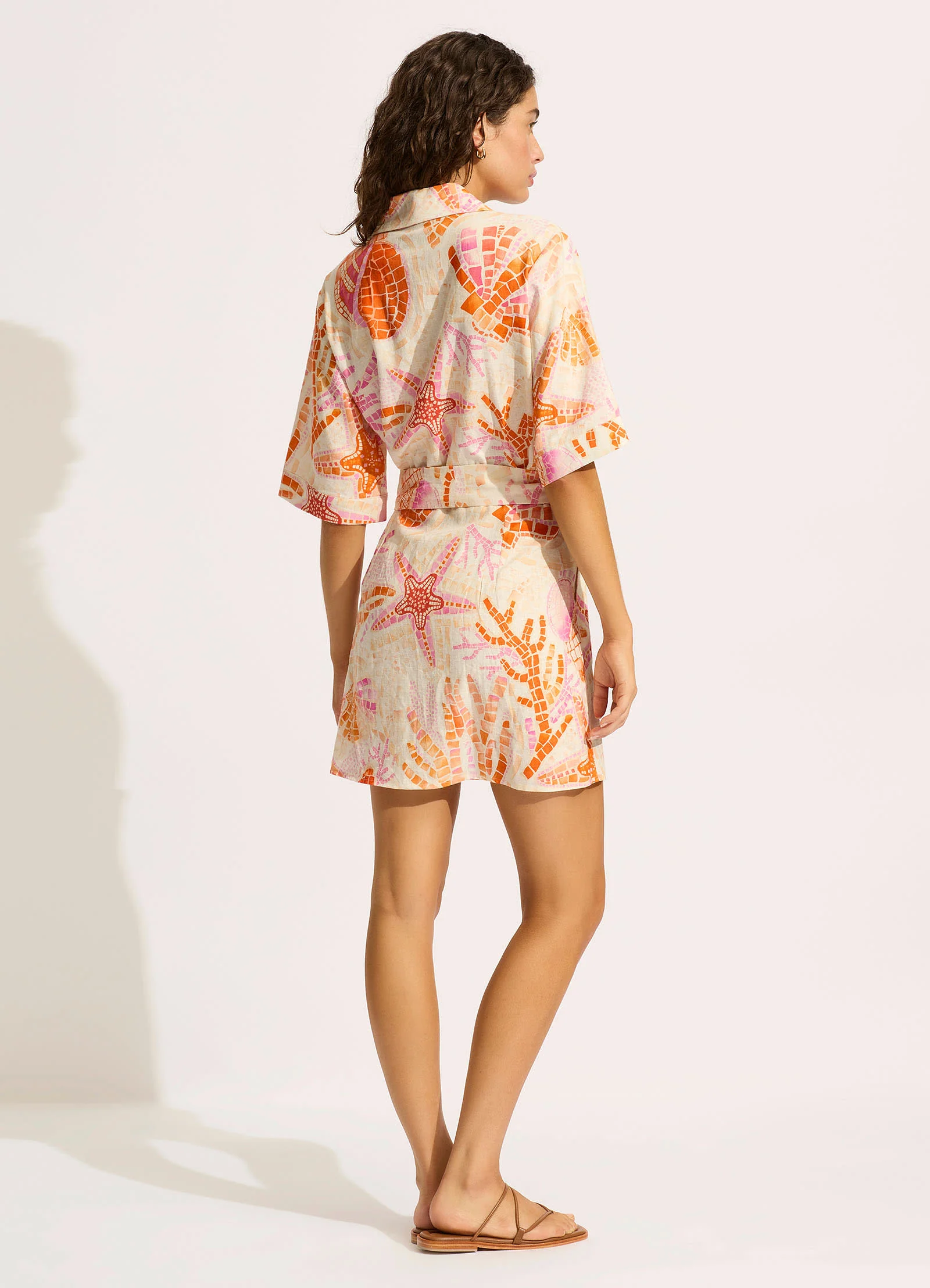 La Mer Mini Shirt Dress - White - Image 3