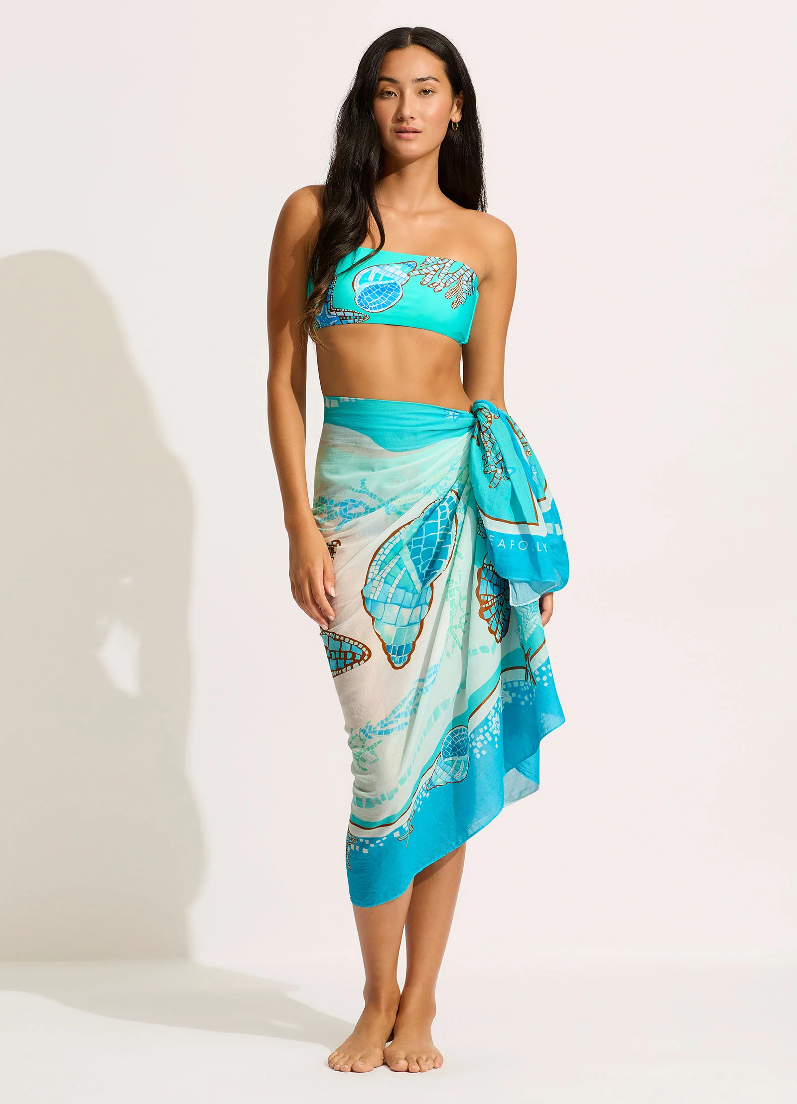 La Mer Sarong - Aquatic Blue