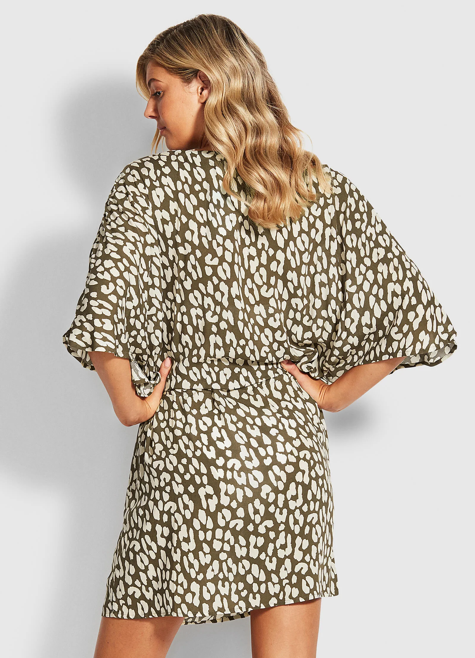 Leopard Kaftan - Khaki - Image 3