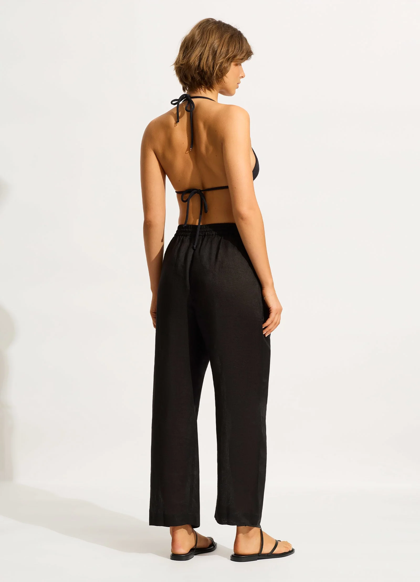 Linen Pant - Black - Image 5