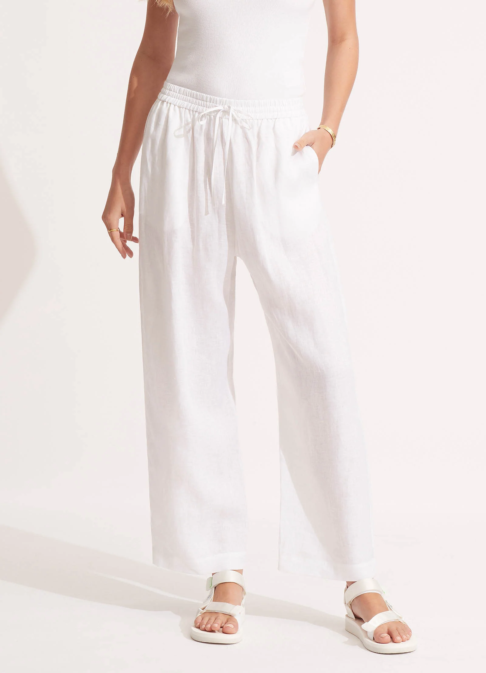 Linen Pant - White - Image 2