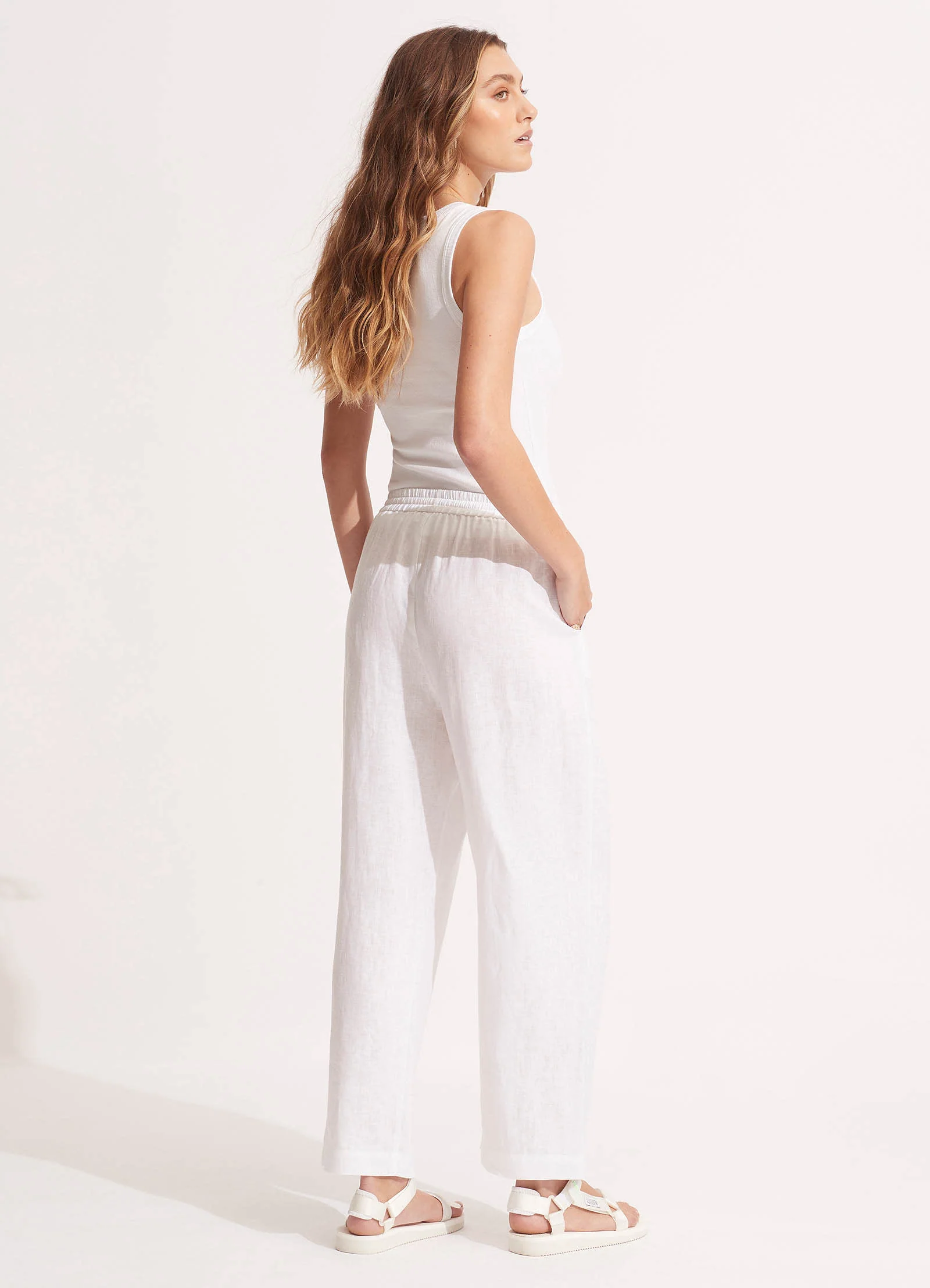 Linen Pant - White - Image 4