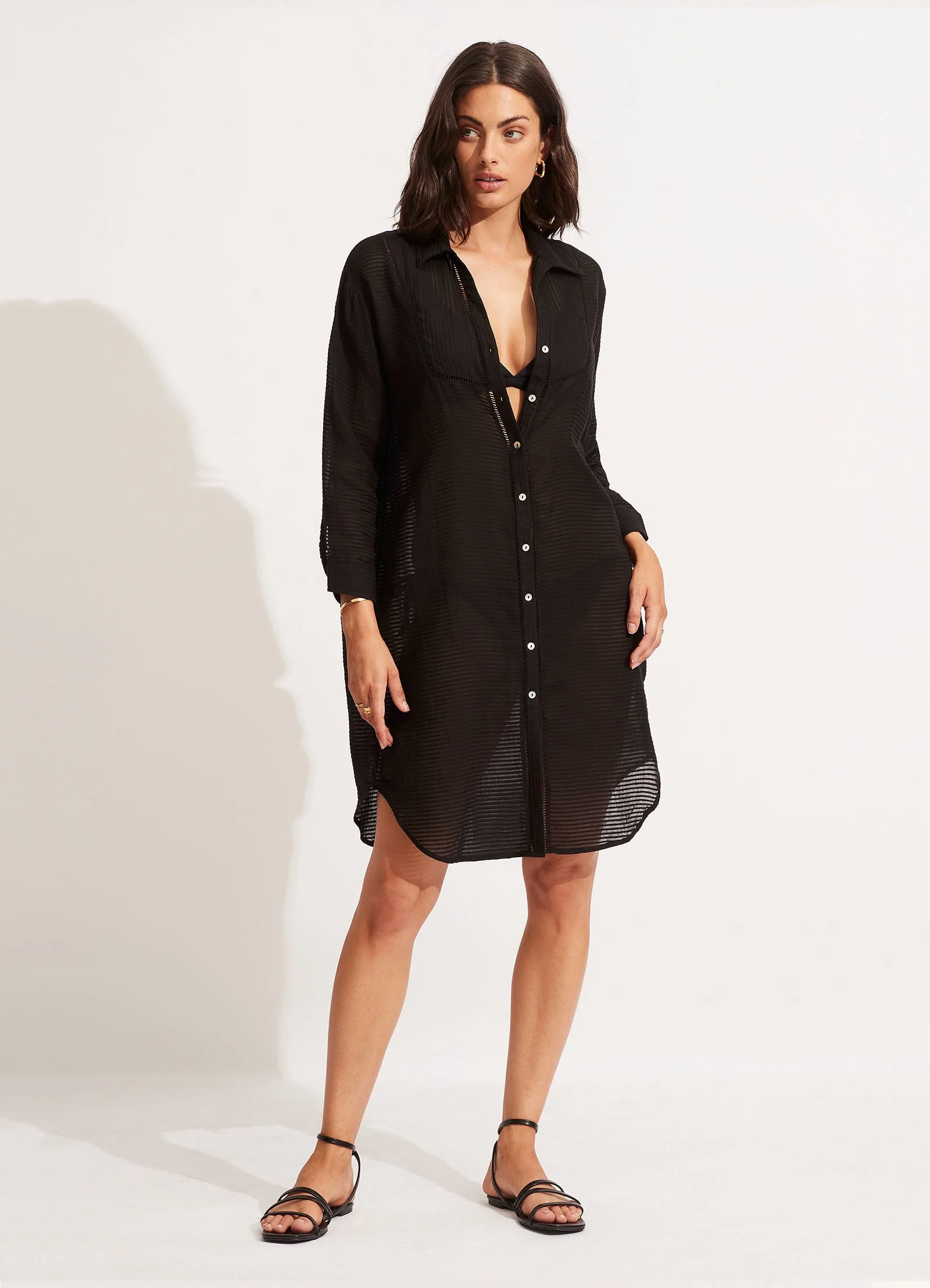 Longshore Cover Up - Black - Image 2