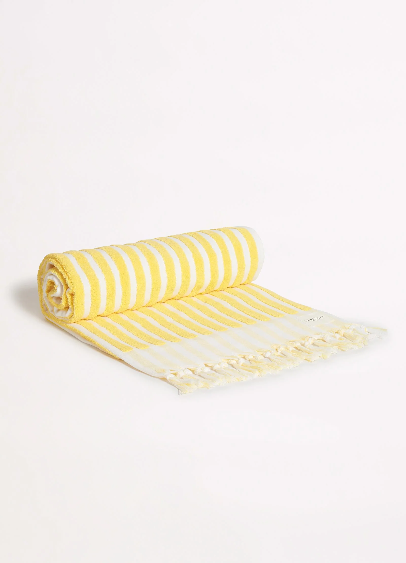 Marina Stripe Towel - Lemon - Image 3