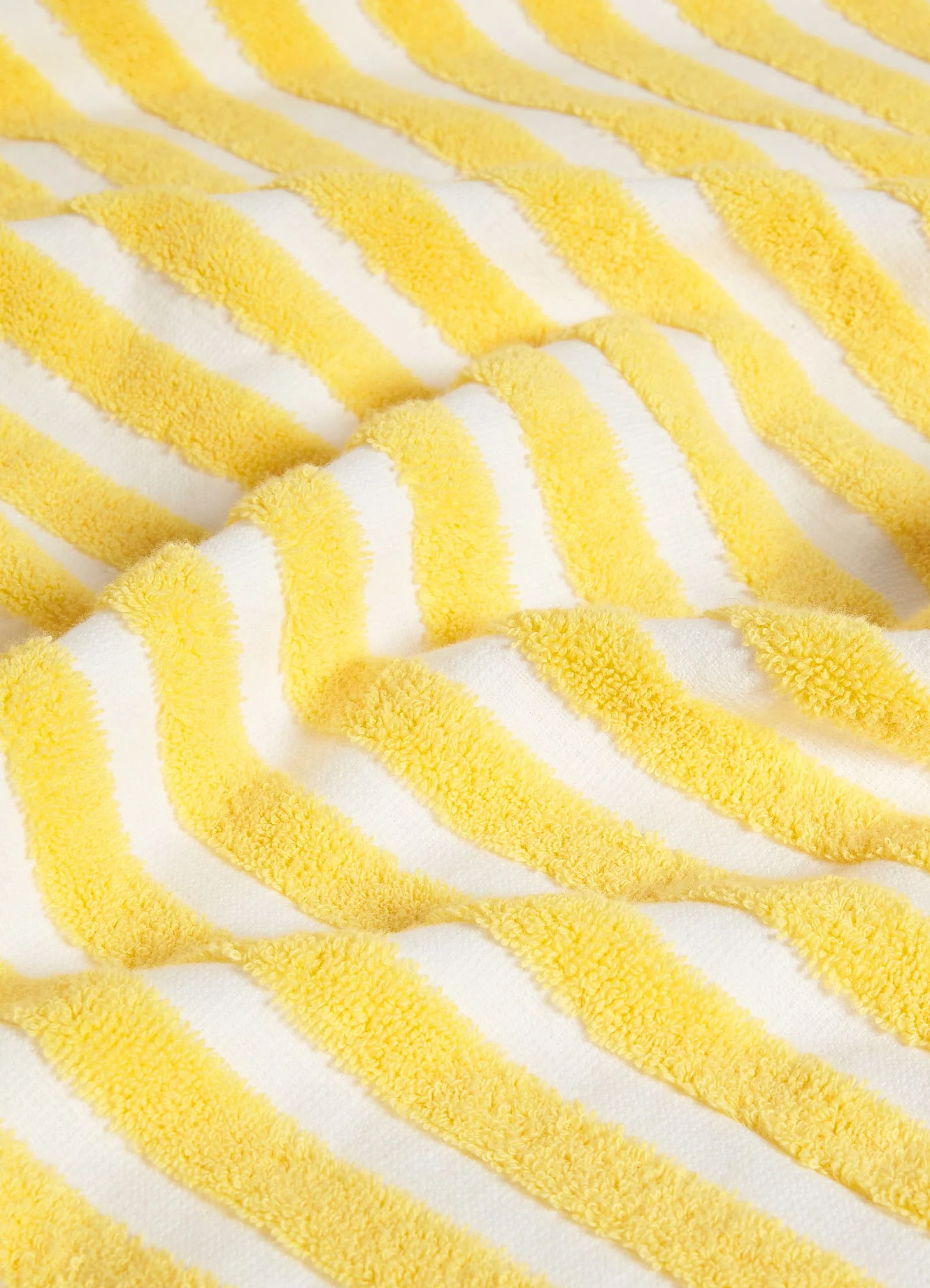 Marina Stripe Towel - Lemon - Image 4