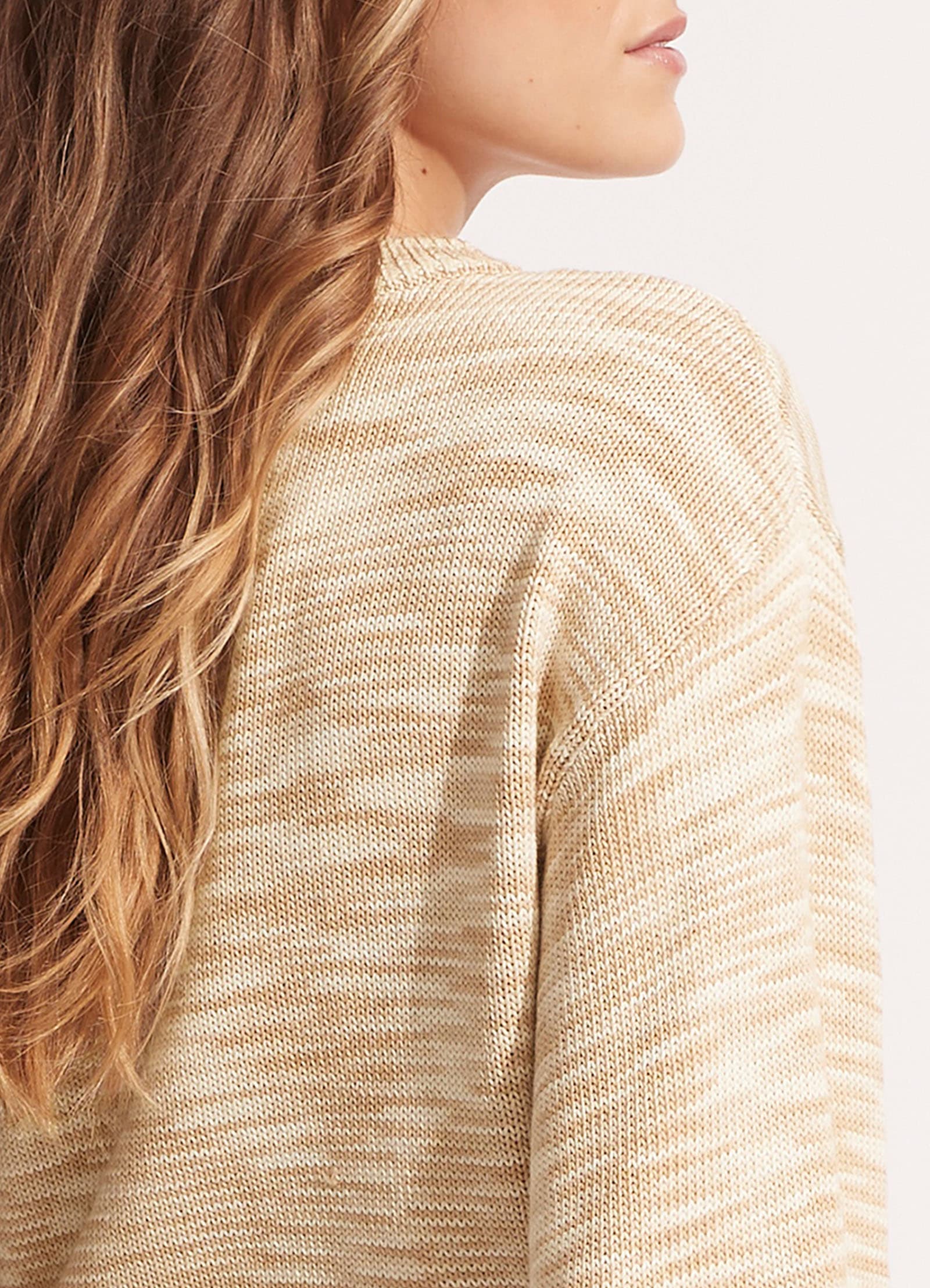 Marl Knit Jumper - Sand - Image 6