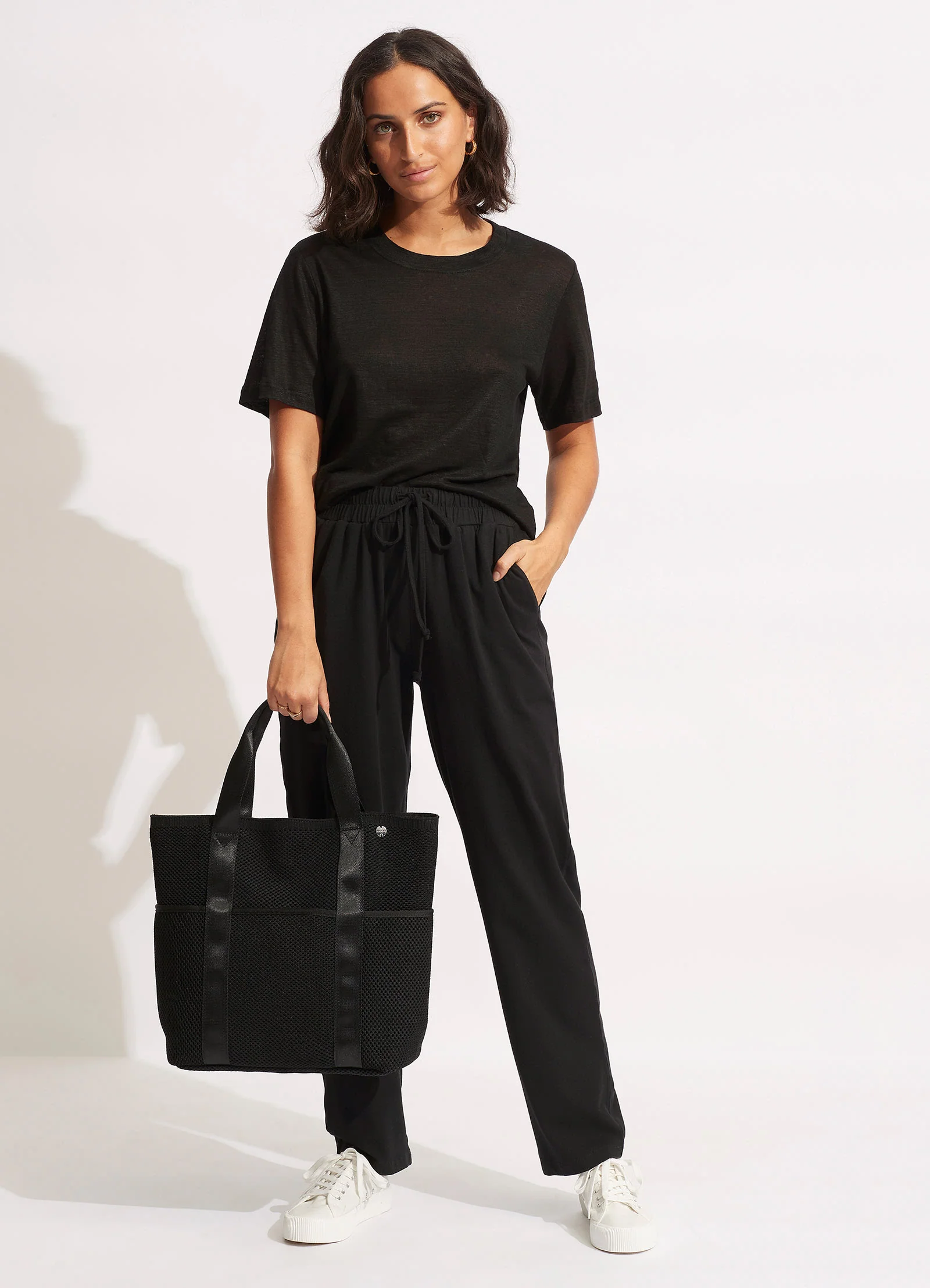 Mesh Carry All Tote - Black - Image 2