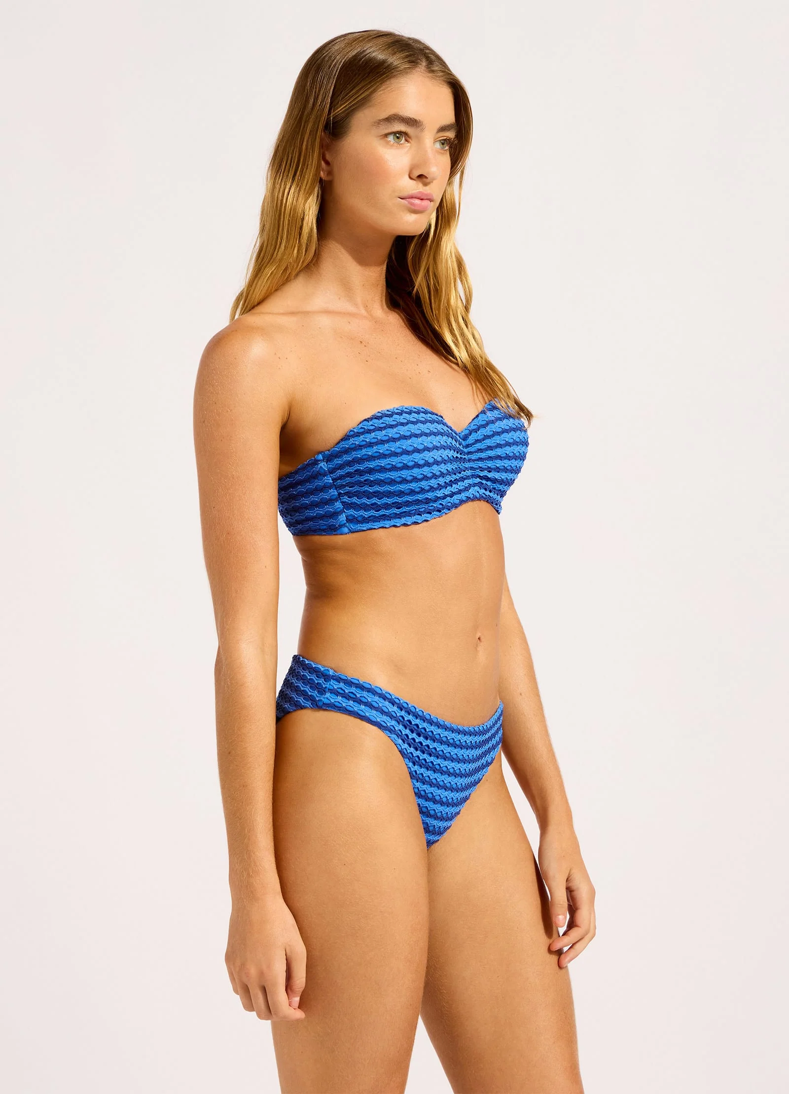 Mesh Effect Bustier Bandeau Bikini Top - Image 3