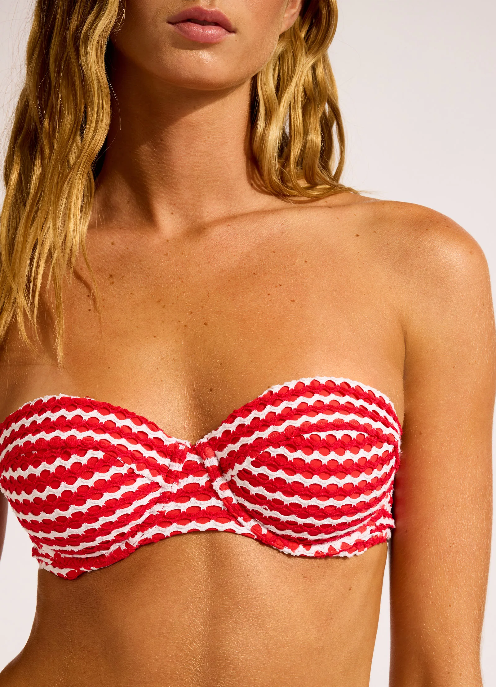 Mesh Effect Bustier Bikini Top - Image 2