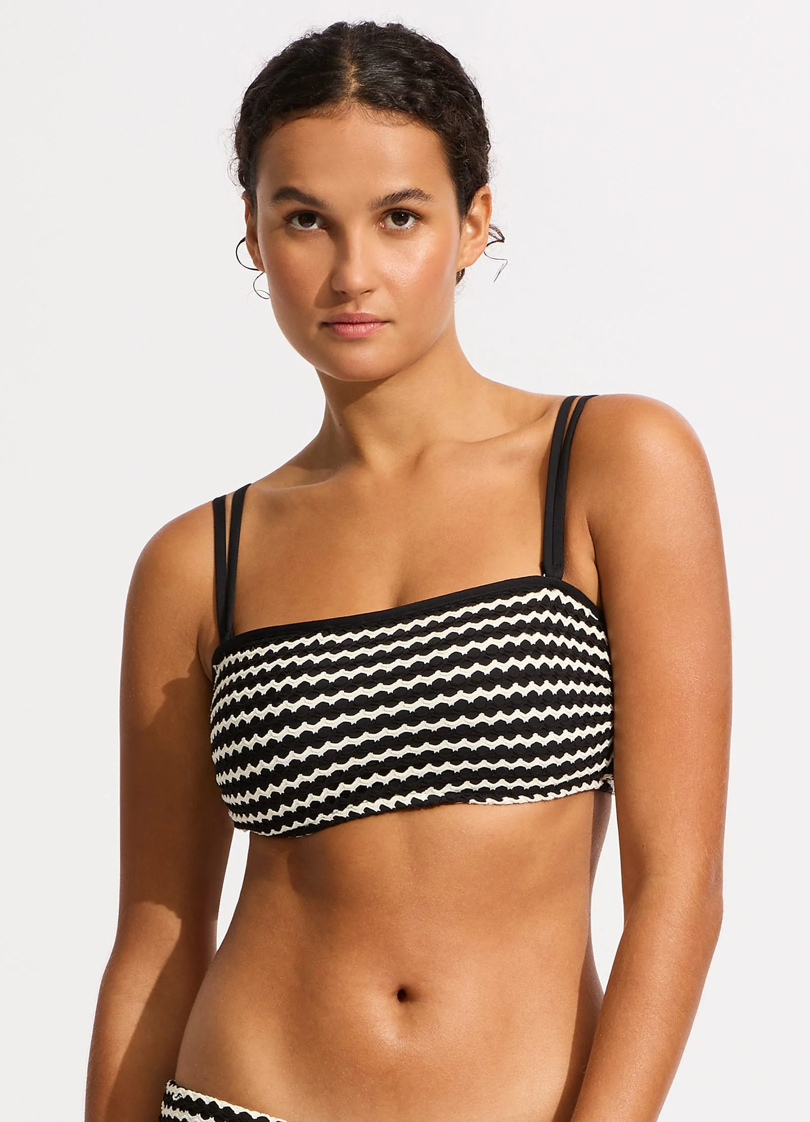 Mesh Effect DD Tank Bikini Top - Black - Image 2