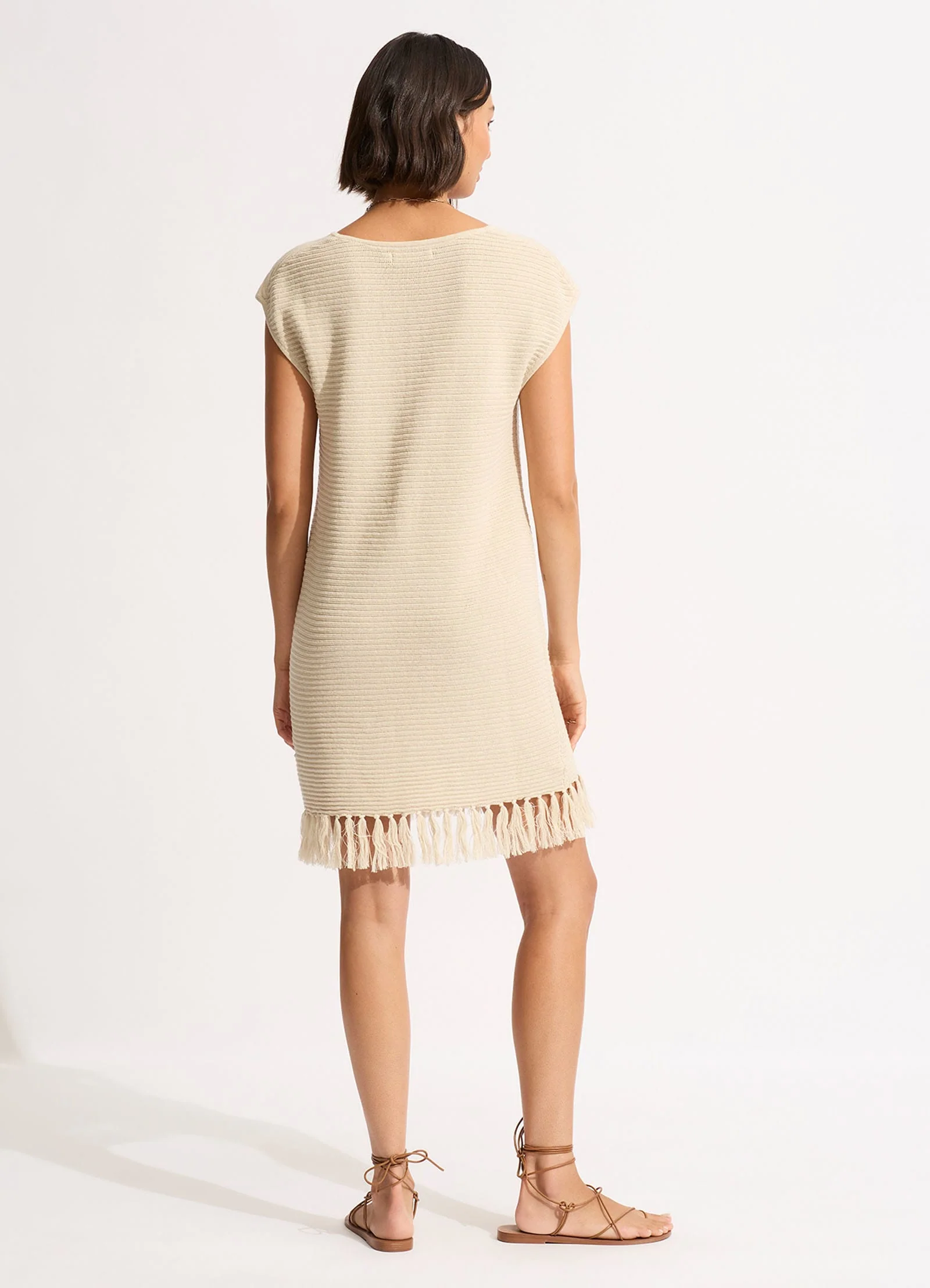 Mini Knit Cover Up - Natural - Image 3