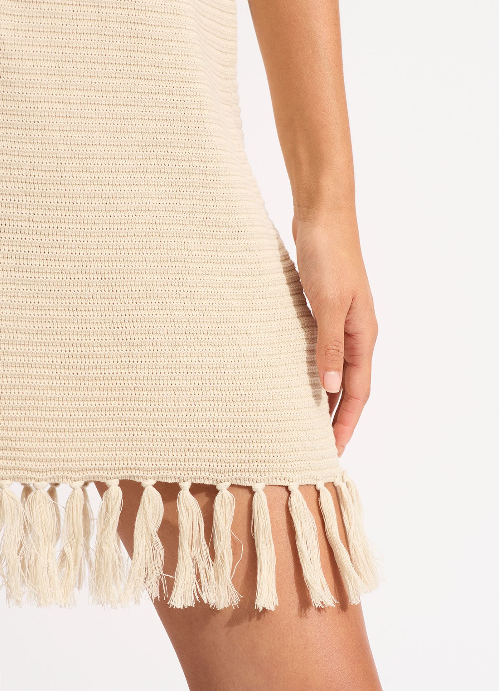 Mini Knit Cover Up - Natural - Image 4