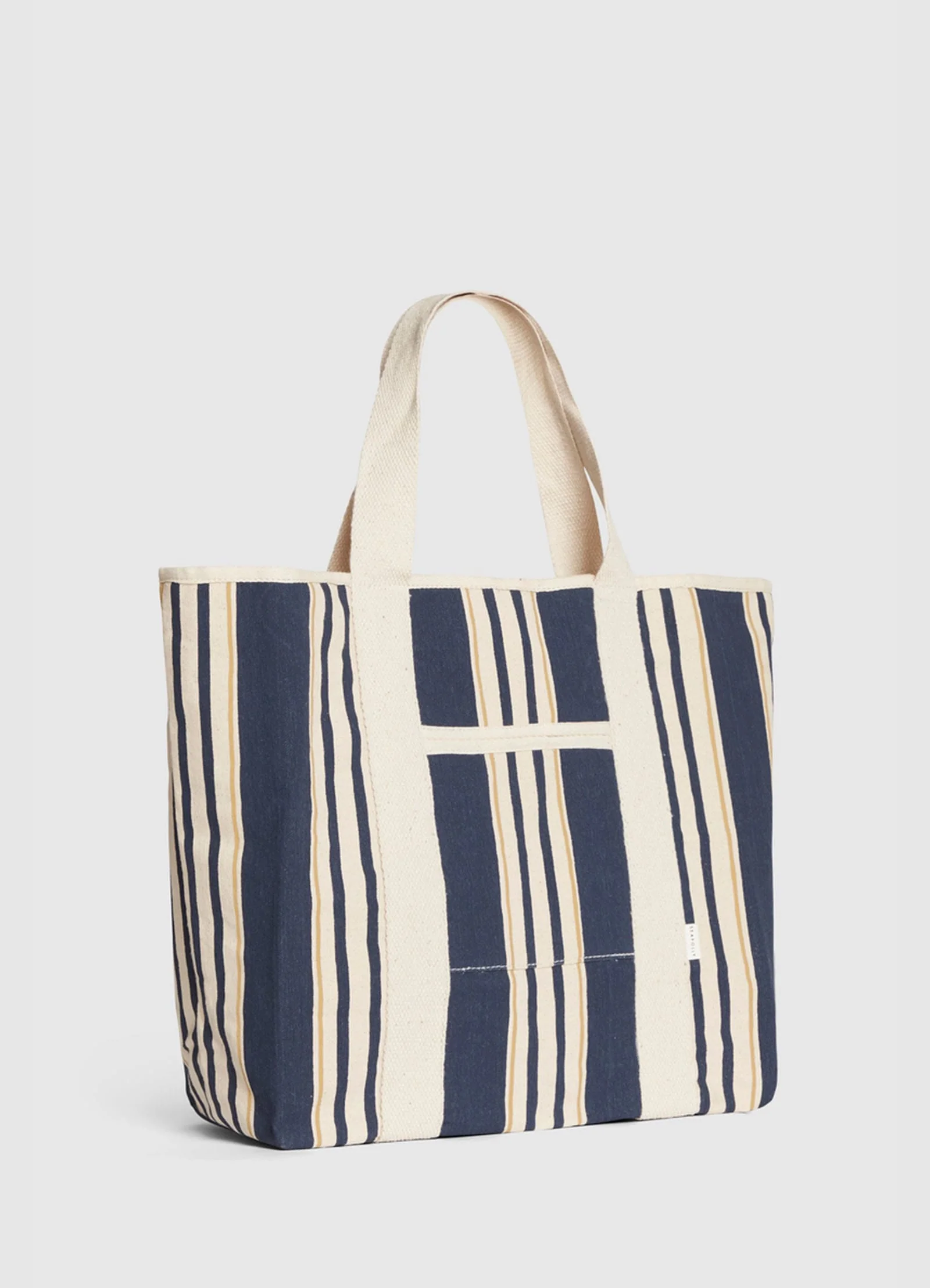Multi Stripe Canvas Tote - True Navy - Image 2
