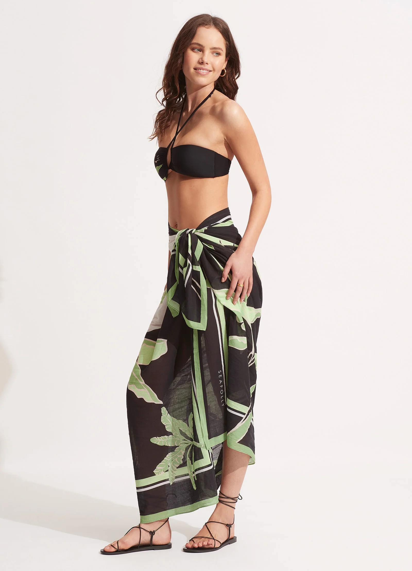 Palm Paradise Pareo - Black - Image 2