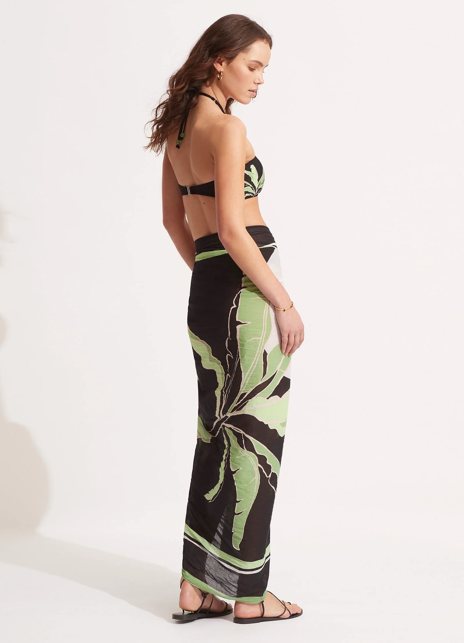Palm Paradise Pareo - Black - Image 3