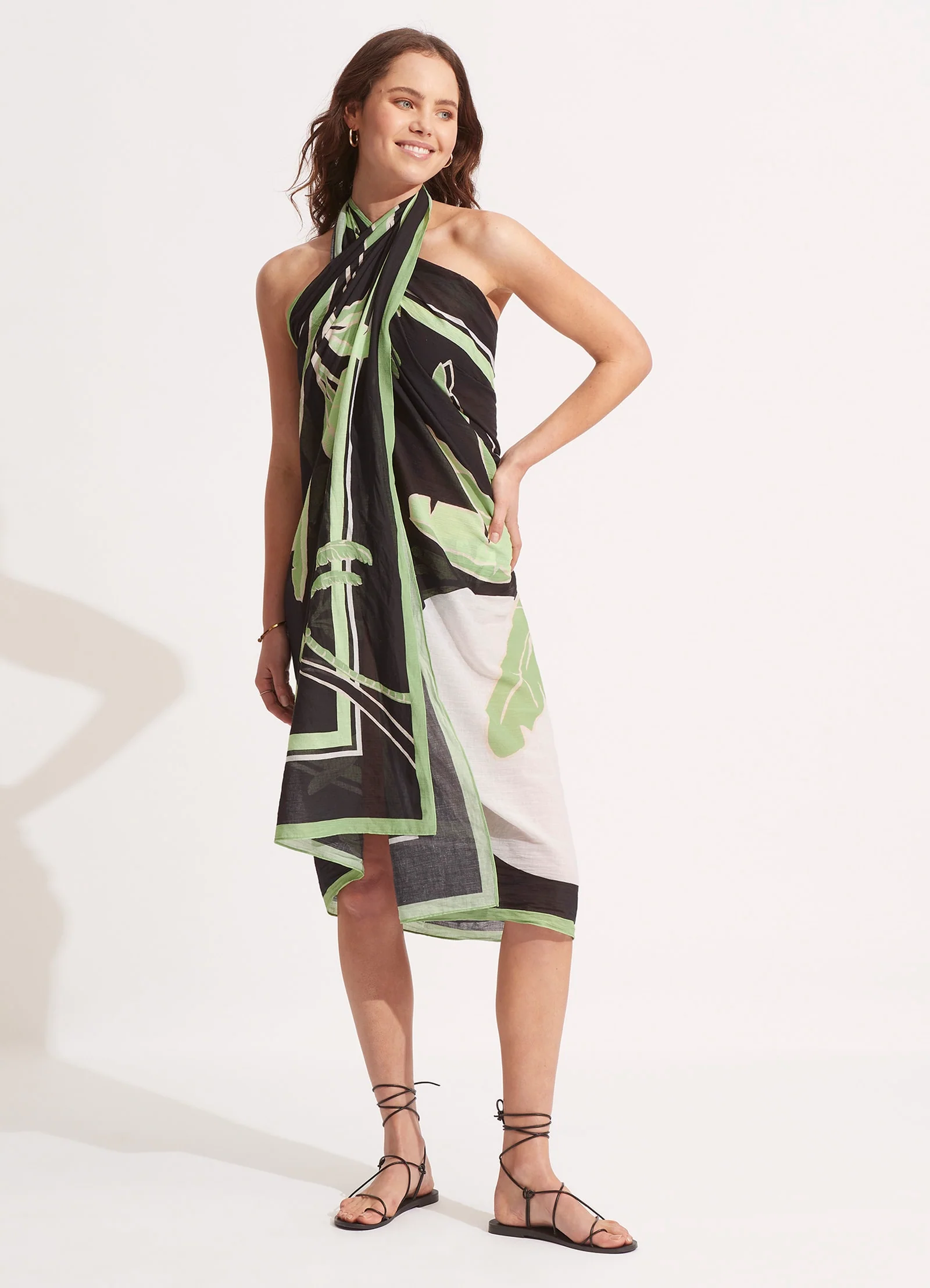 Palm Paradise Pareo - Black - Image 5