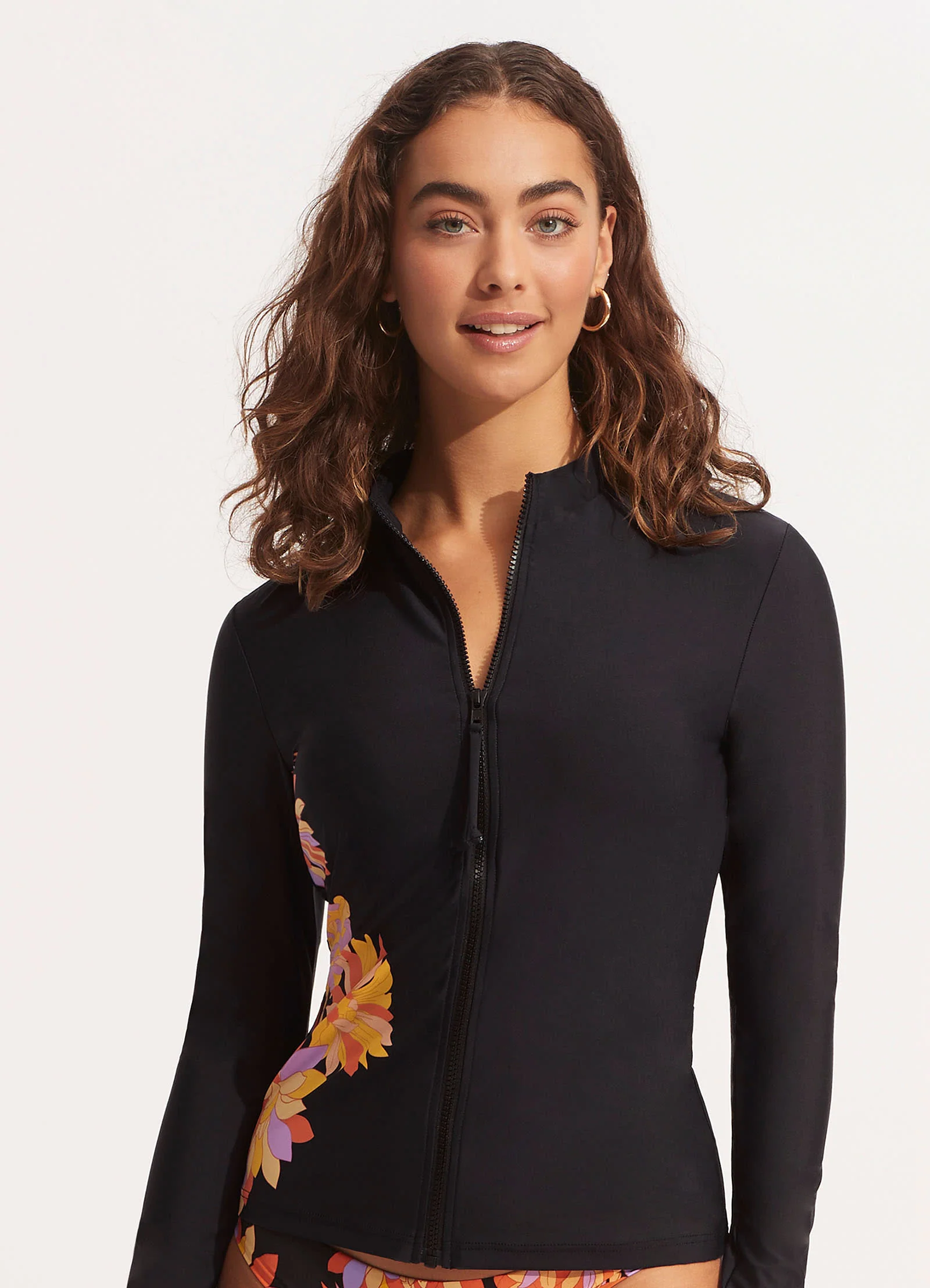 Palm Springs Long Sleeve Sunvest - Black - Image 2