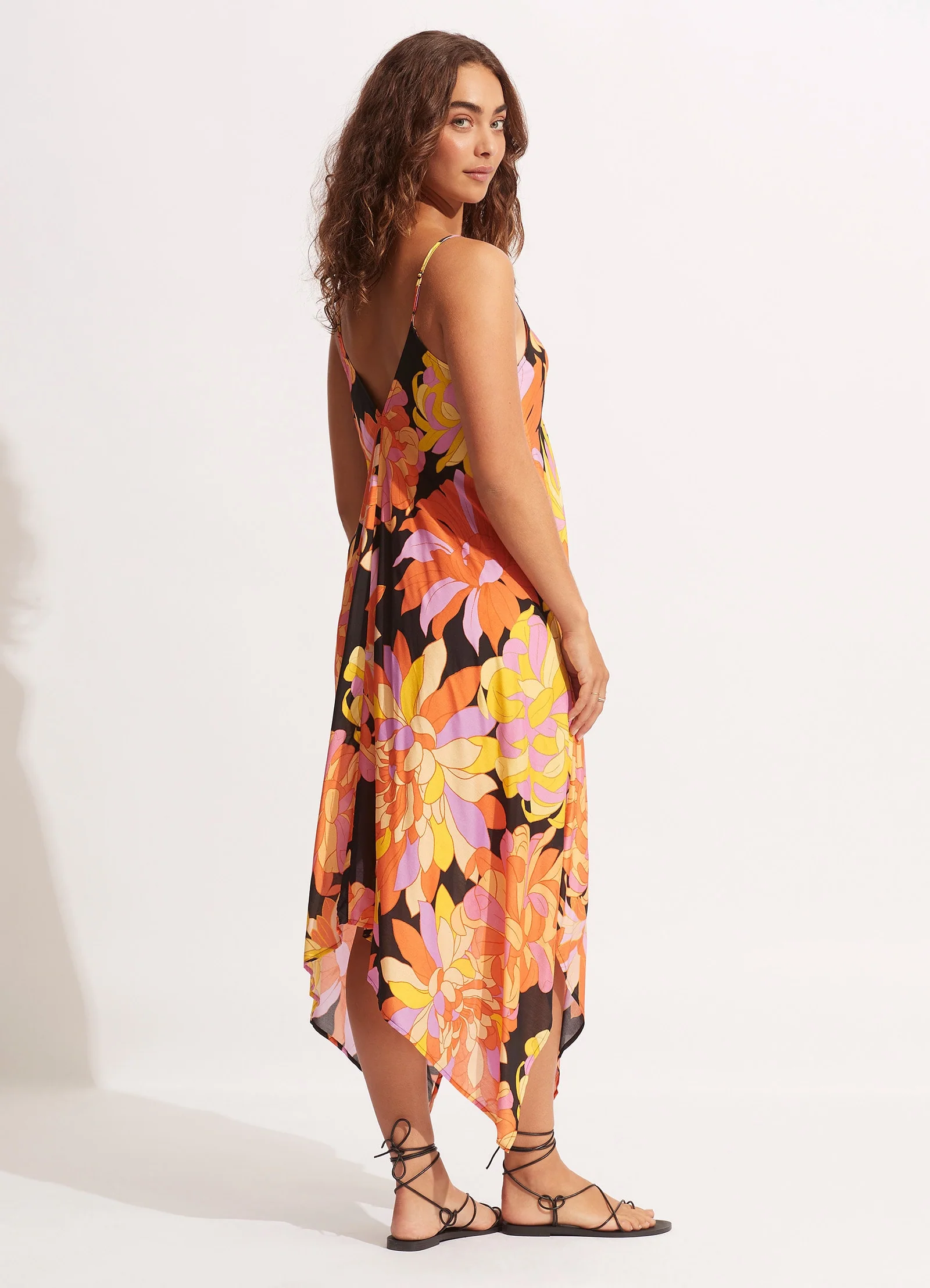 Palm Springs Scarf Dress - Black - Image 4