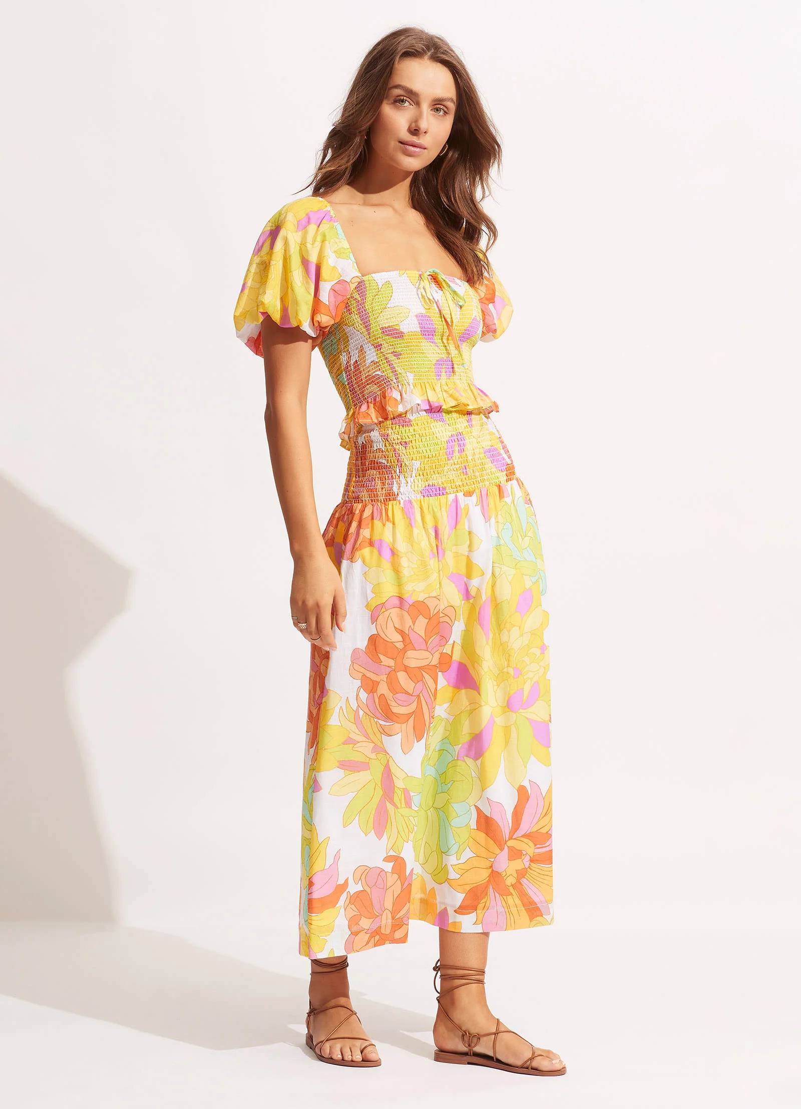 Palm Springs Shirring Top - Lime Light - Image 4