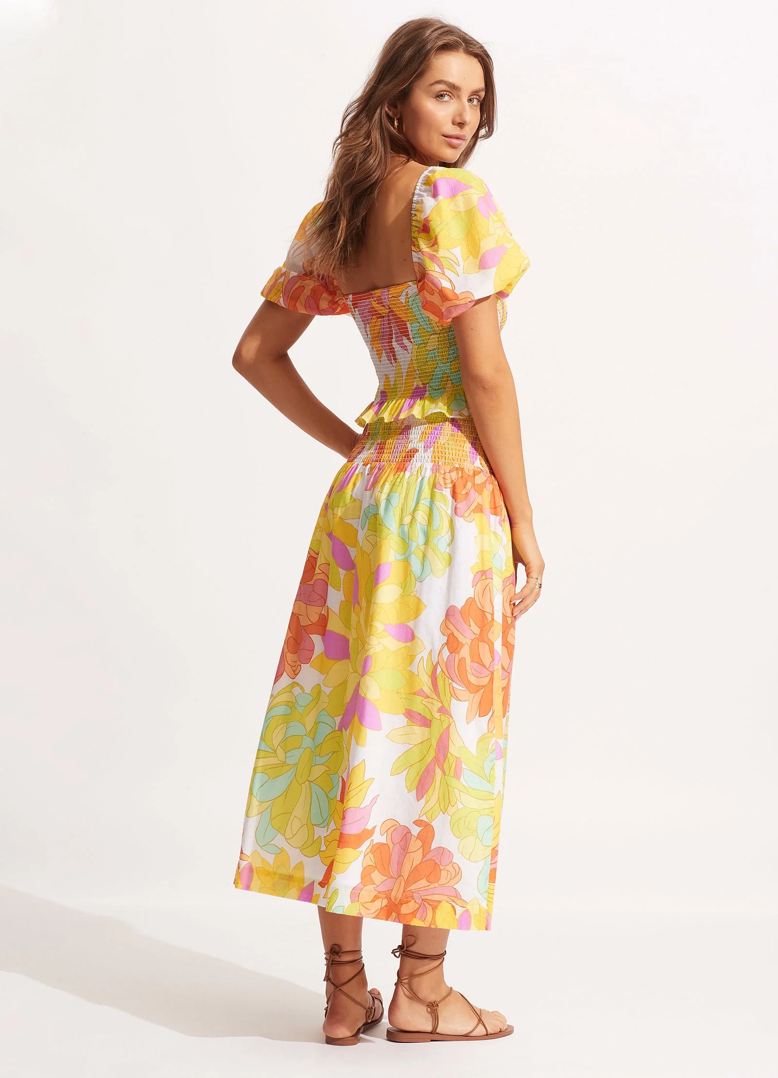 Palm Springs Shirring Top - Lime Light - Image 5