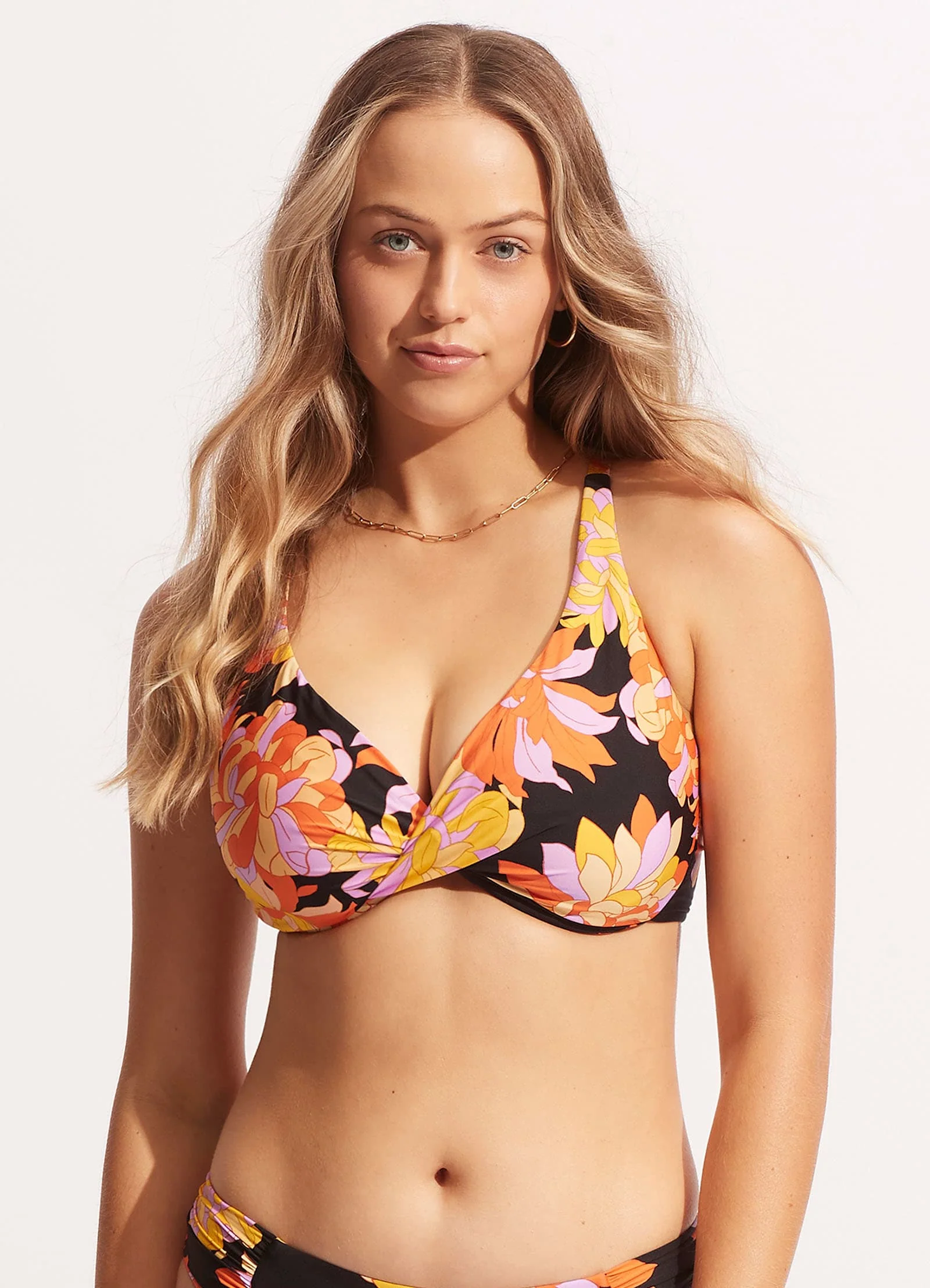 Palm Springs Wrap Front F Cup - Black - Image 2