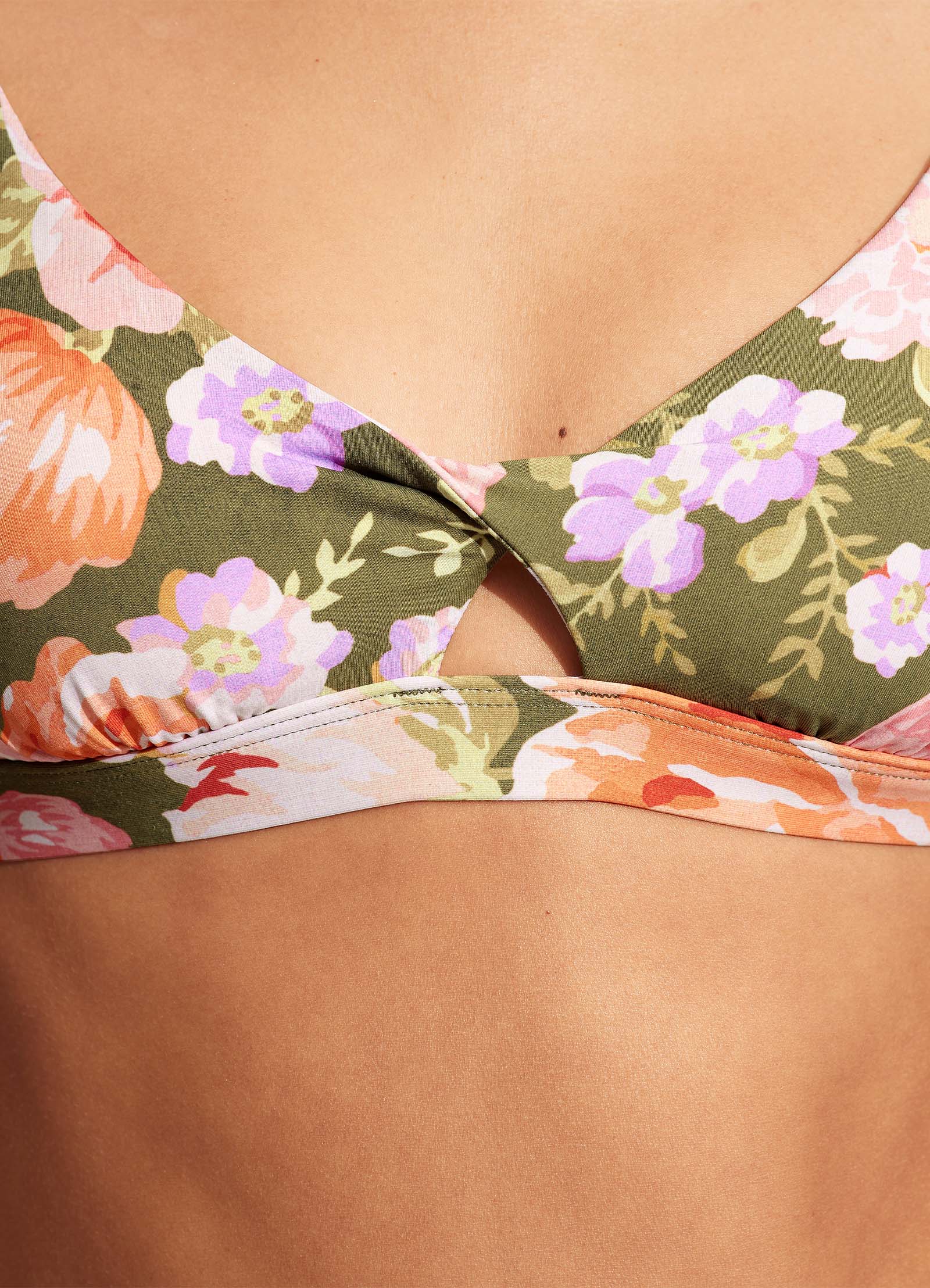 Paradise Garden Twist Front Bralette - Avocado - Image 5